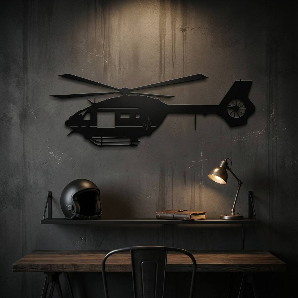 Airbus H135 – Air Ambulance Helicopter Metal Wall Art