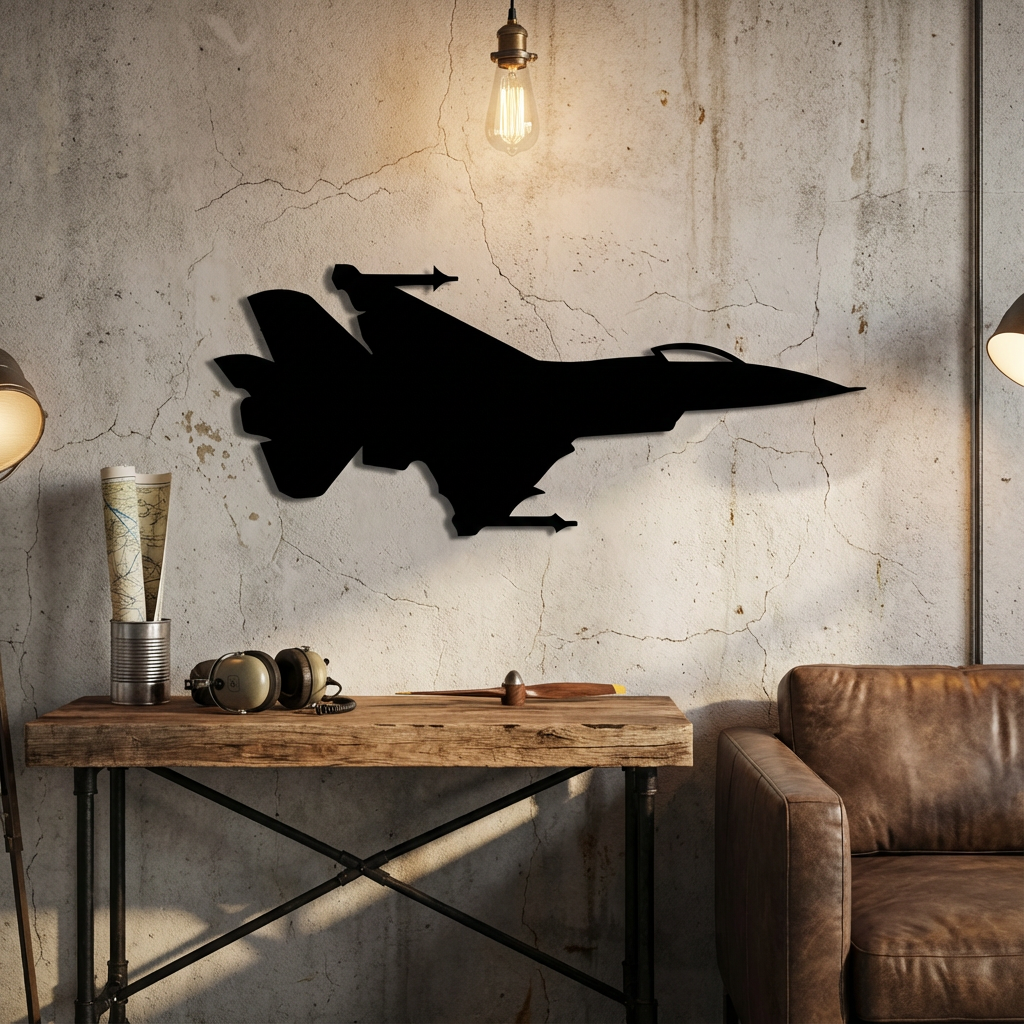 Jet Airplane Metal Wall Art | Aviation Decorative Wall Sculpture