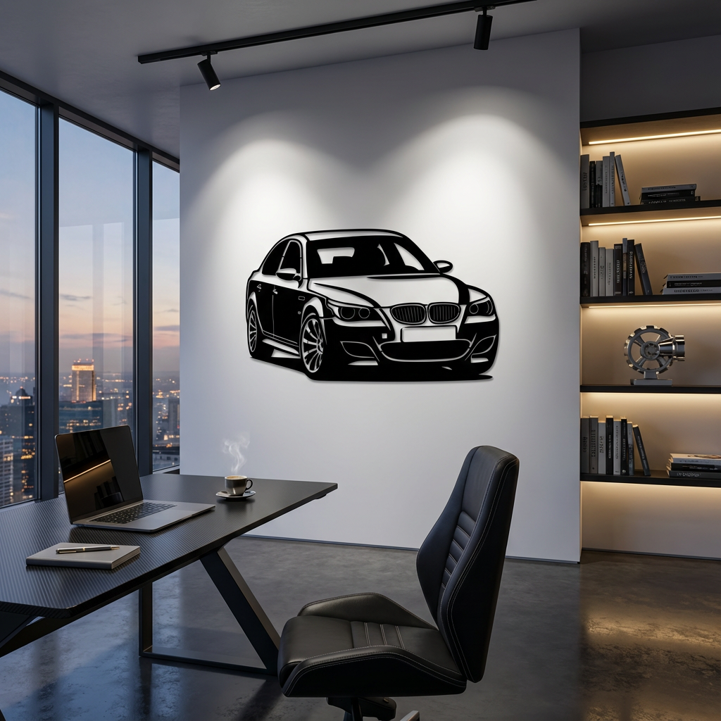 BMW E60 M5 Metal Wall Art | Performance Car Decorative Sculpture