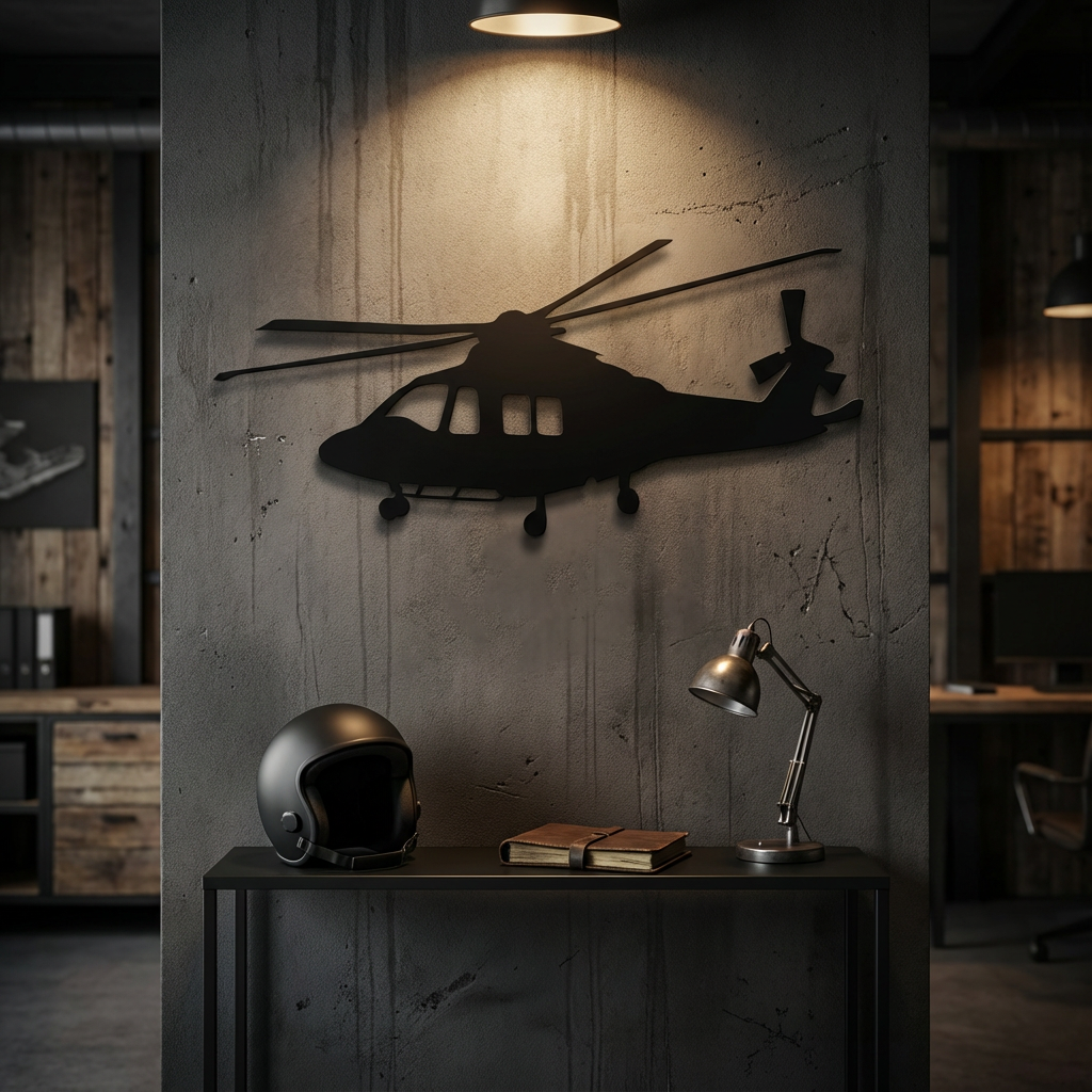 AW139 – Helicopter Metal Wall Art
