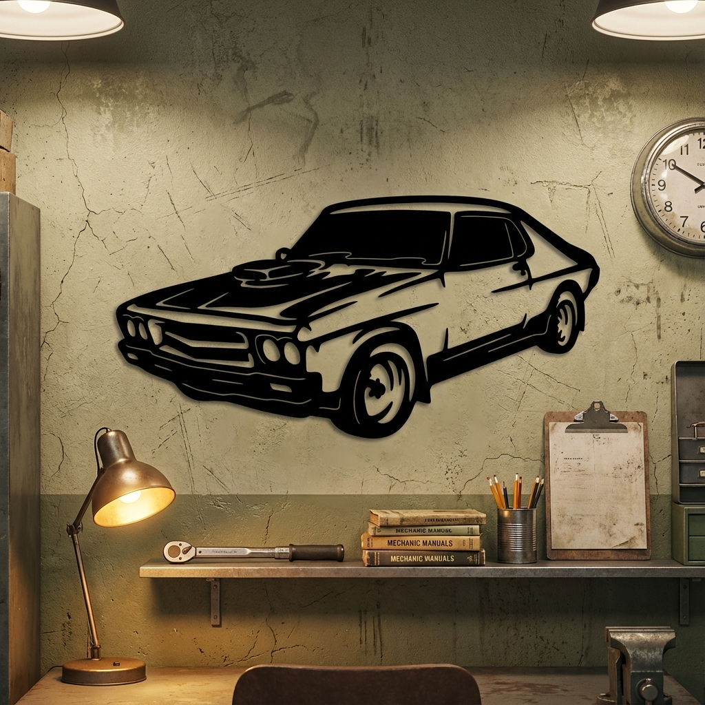 An American Classic Metal Wall Art | Vintage Car Wall Sculpture Decor