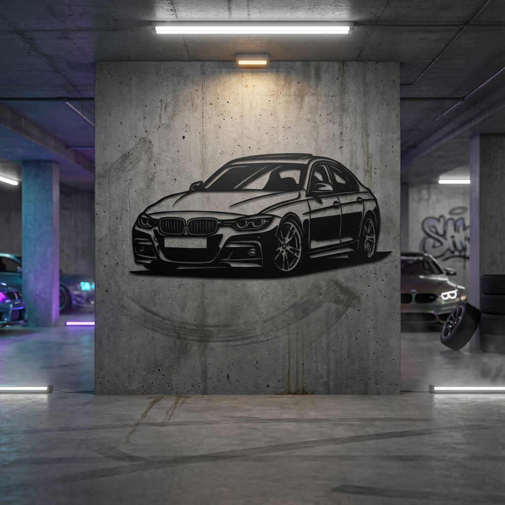 BMW M3 Metal Wall Art | Performance Car Decorative Wall Sculpture