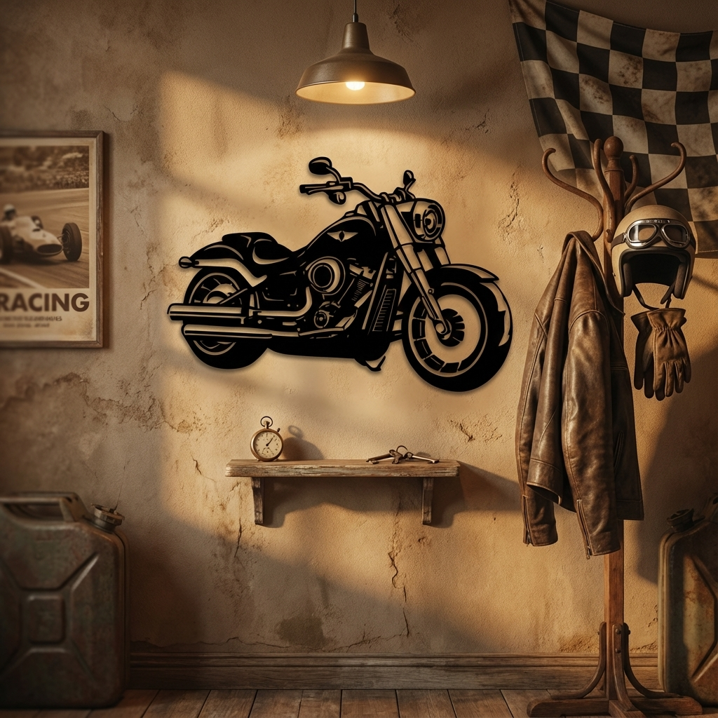 Harley-Davidson Metal Wall Art | Motorcycle Decorative Wall Sculpture