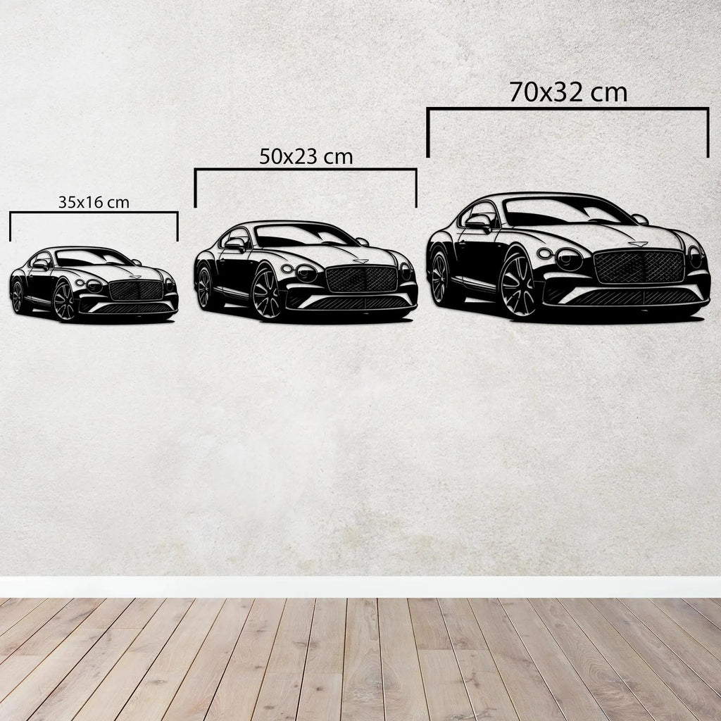 Bentley Continental GT – Metal Duvar Dekoru Laser Artique