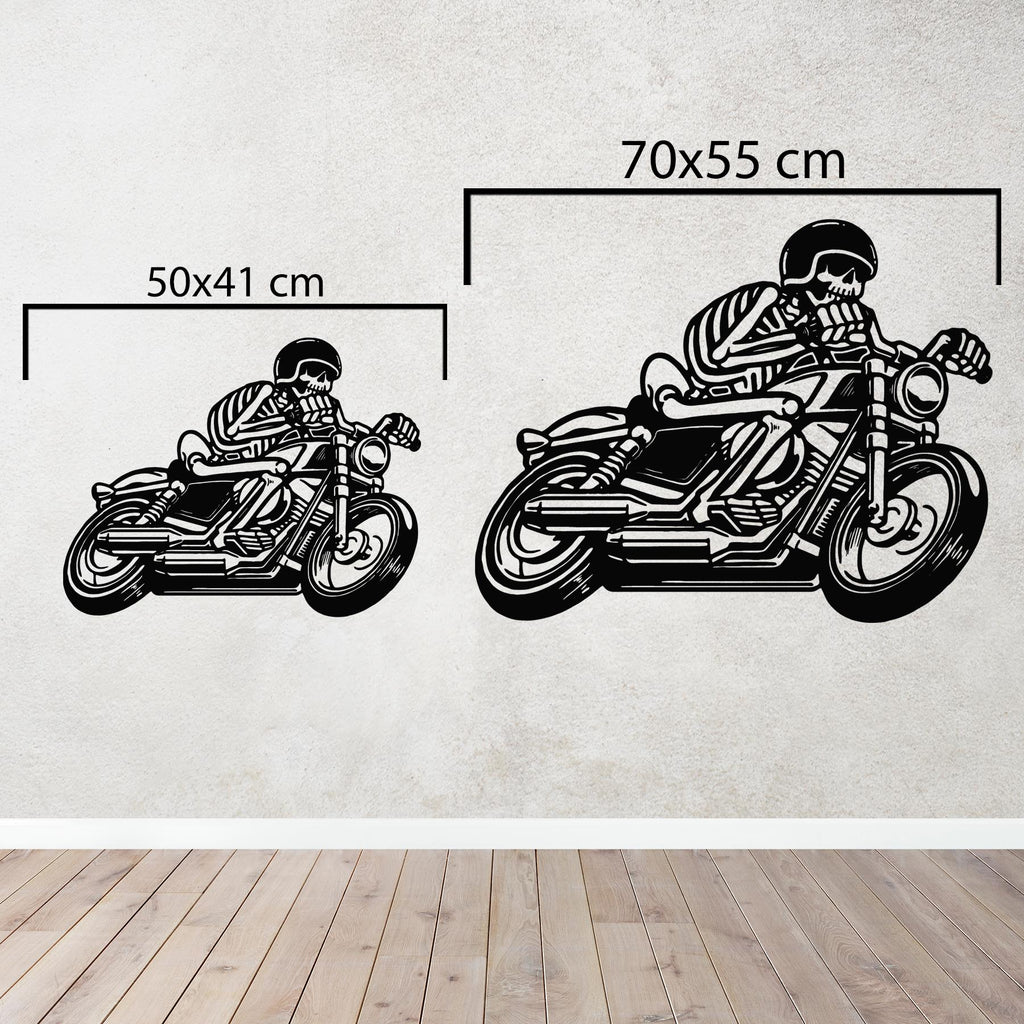 Immortal Skeleton Rider Metal Wall Art | Motorcycle Wall Sculpture