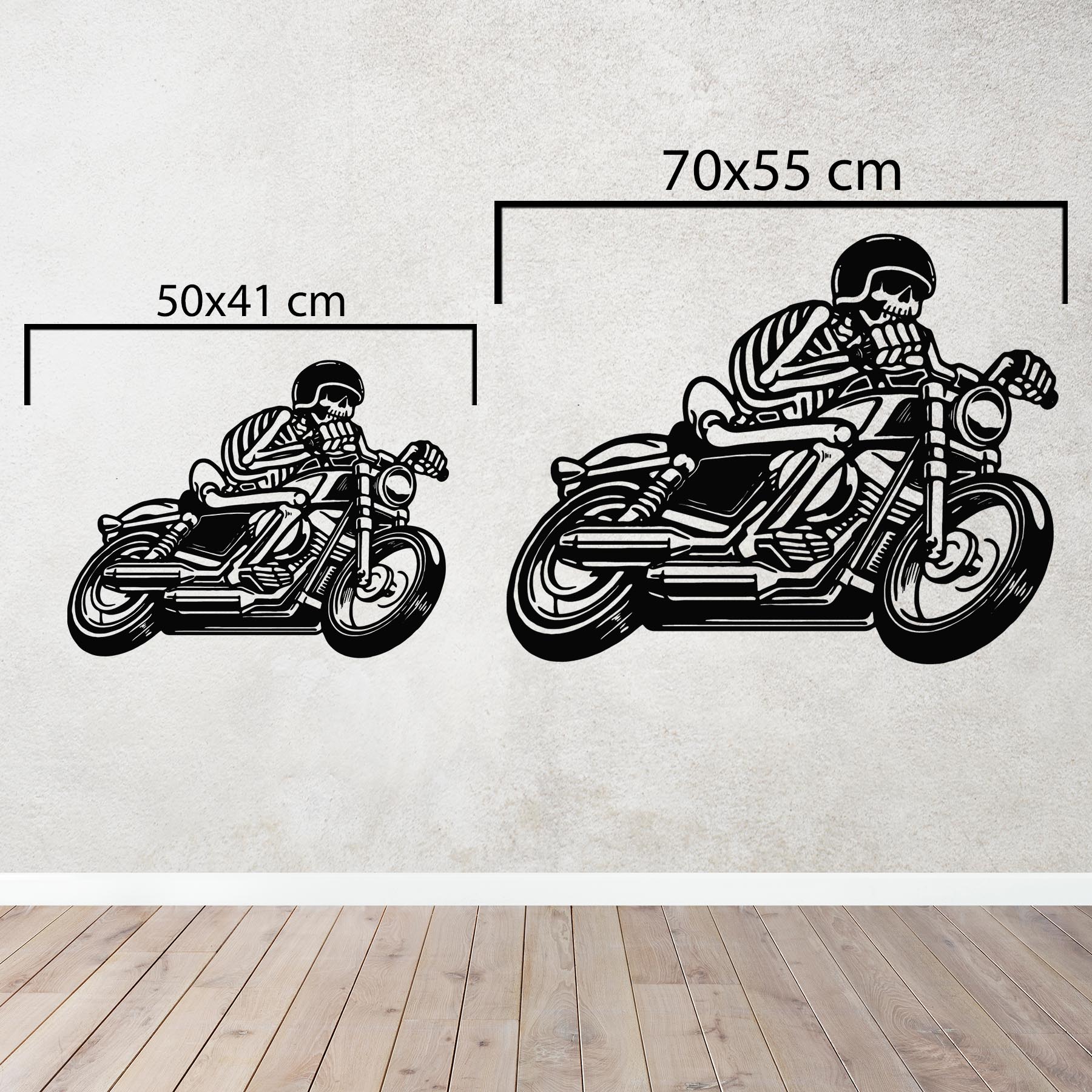 Immortal Skeleton Rider Metal Wall Art | Motorcycle Wall Sculpture