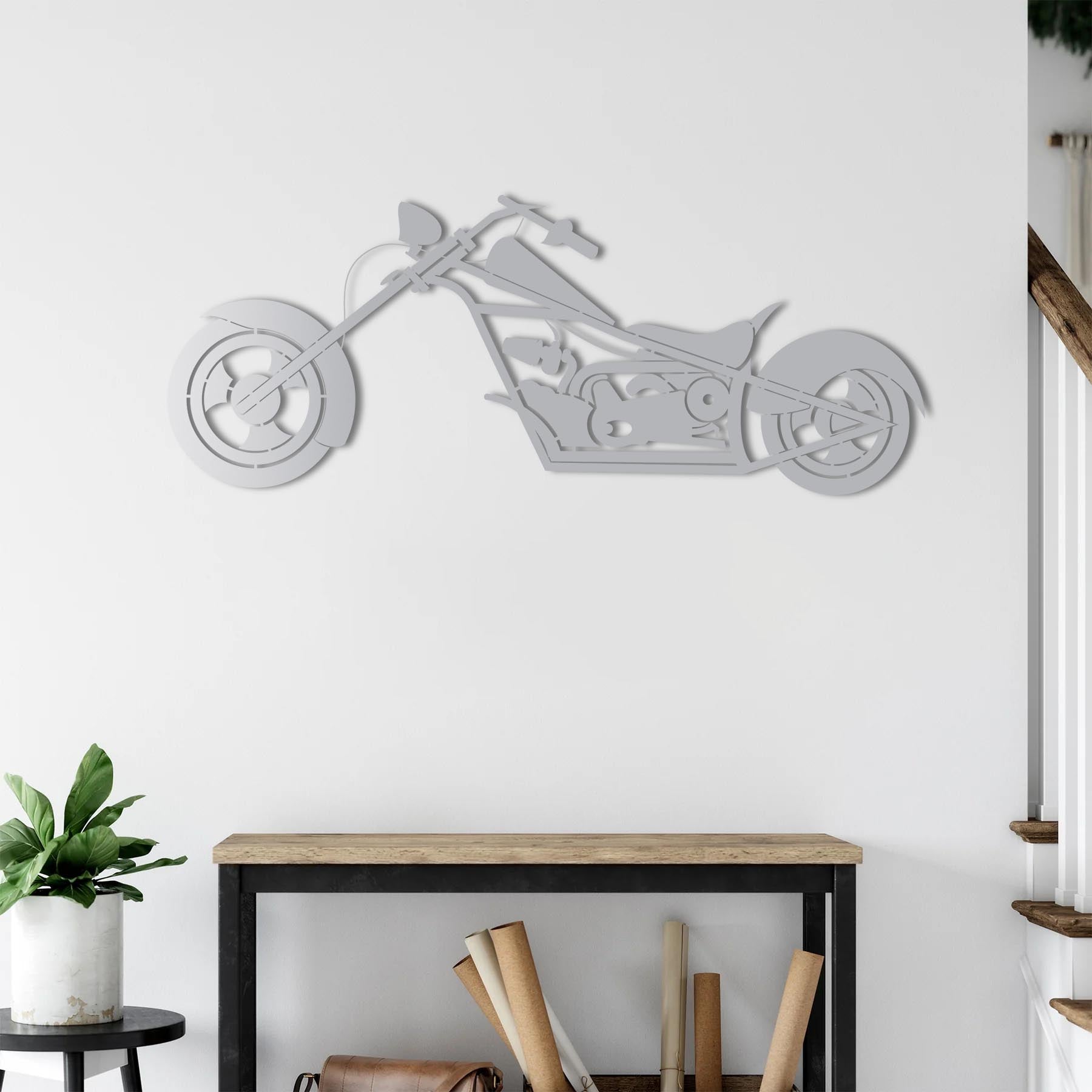 Legendary chopper metal wall decor perfect for man caves