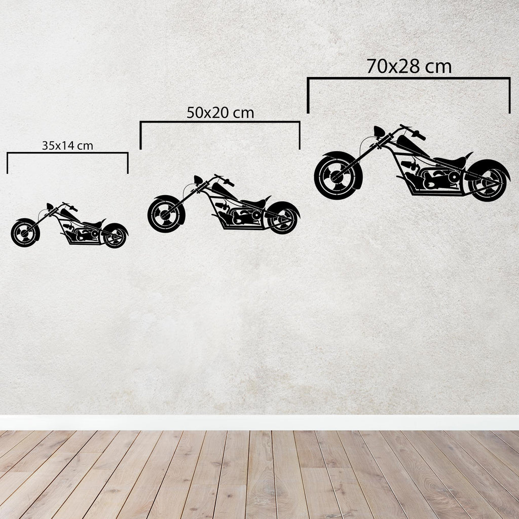 Unique chopper bike metal wall art gift for adventurous spirits