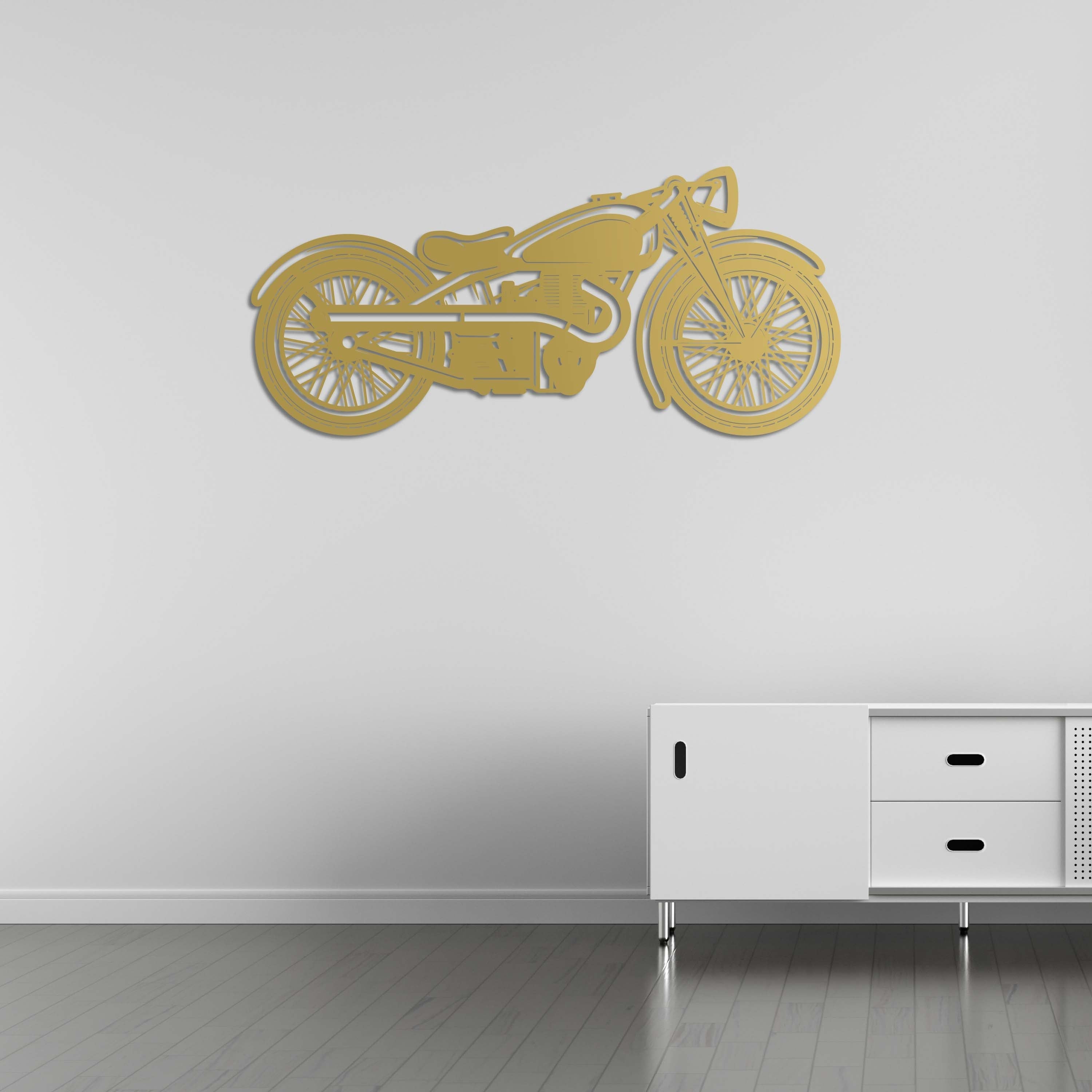 Retro Legend Motorcycle Metal Wall Art | Vintage Bike Wall Sculpture