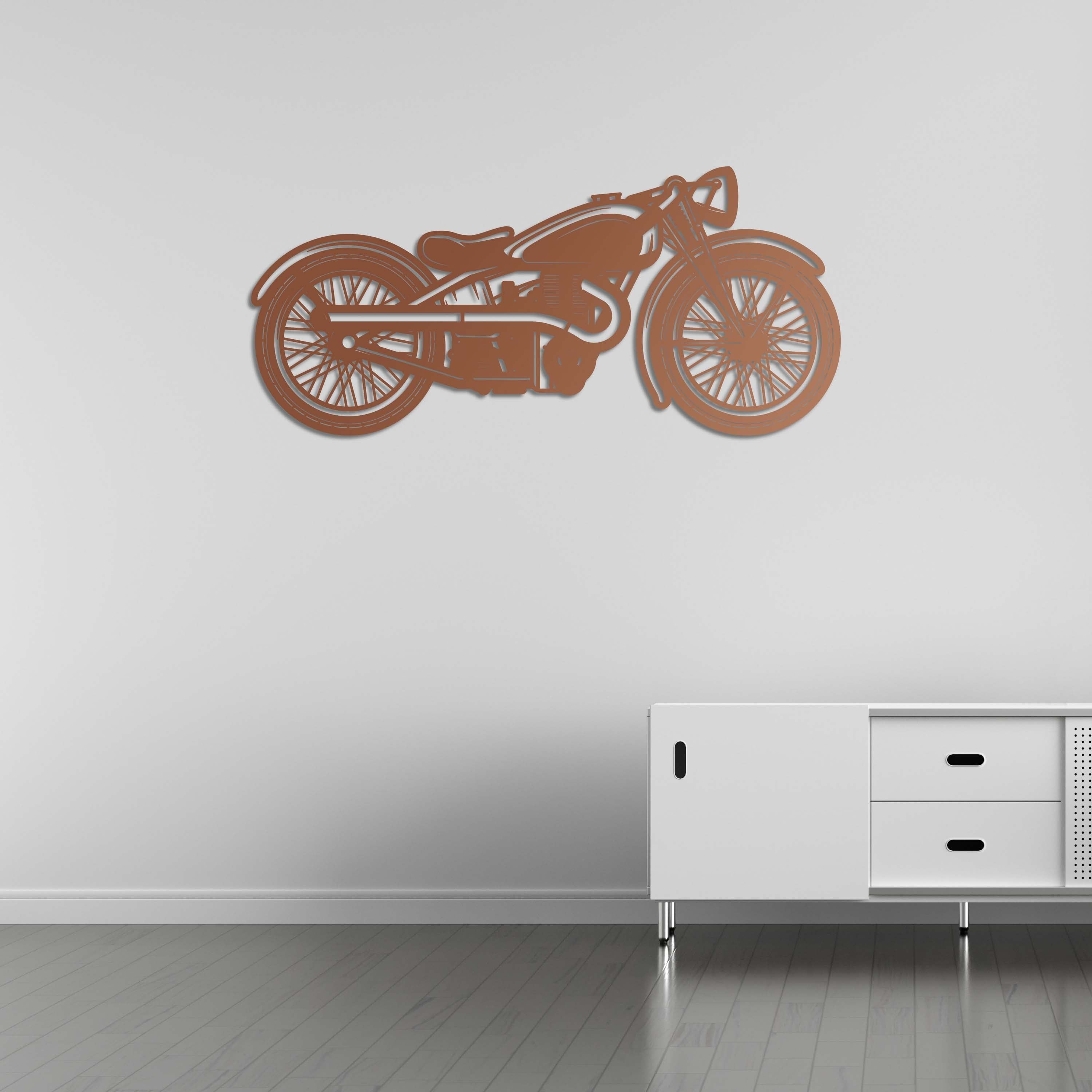 Retro Legend Motorcycle Metal Wall Art | Vintage Bike Wall Sculpture
