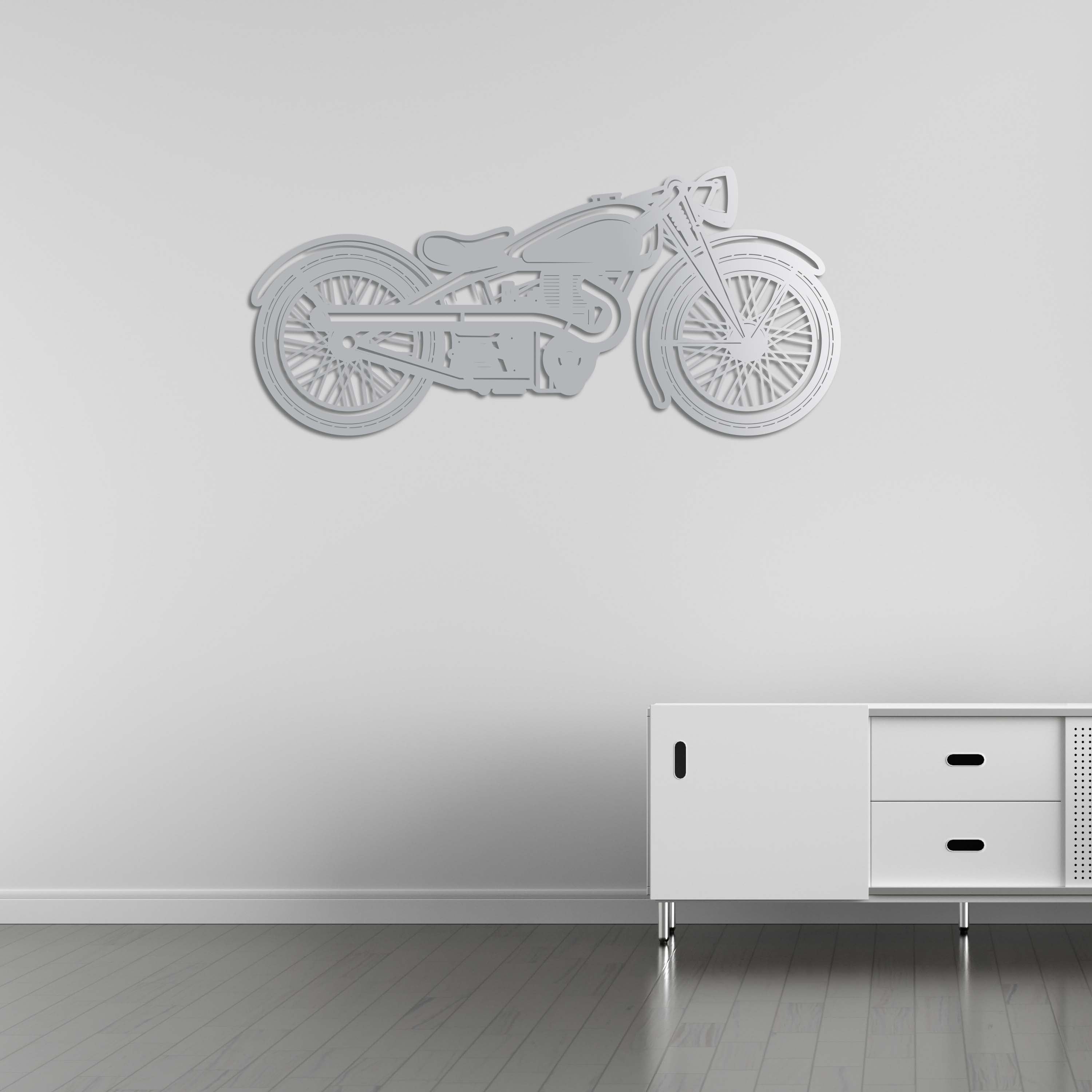 Retro Legend Motorcycle Metal Wall Art | Vintage Bike Wall Sculpture
