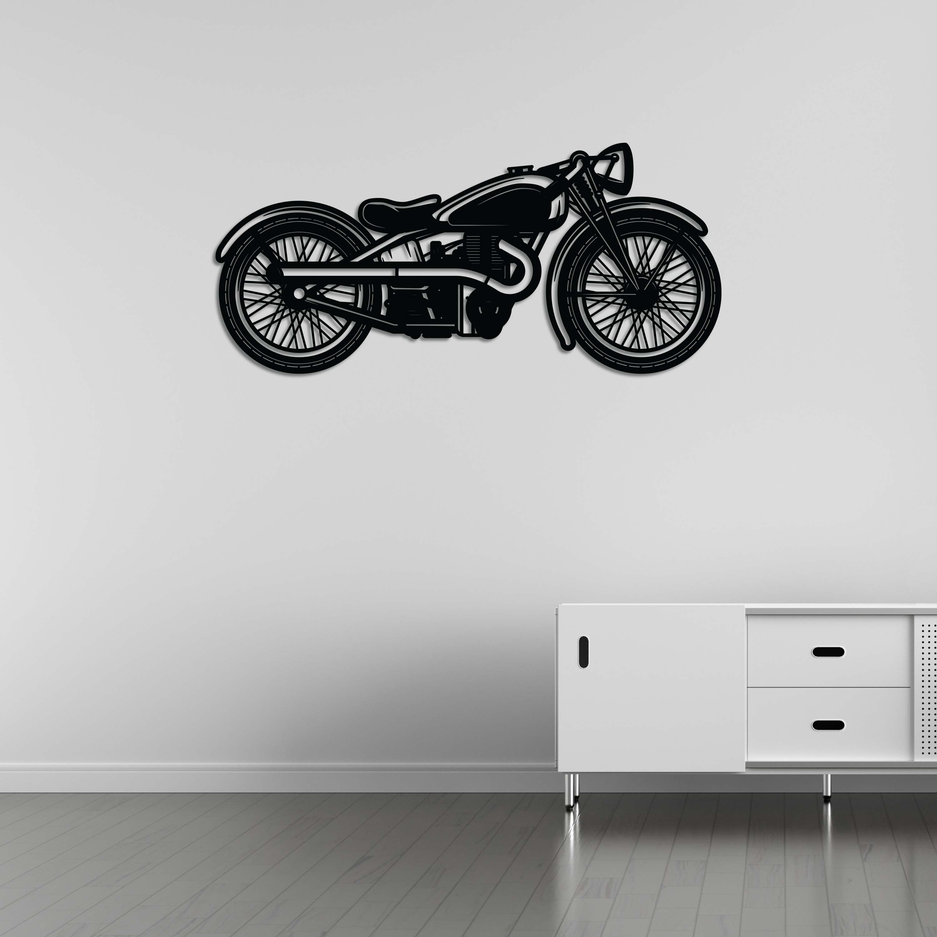 Retro Legend Motorcycle Metal Wall Art | Vintage Bike Wall Sculpture
