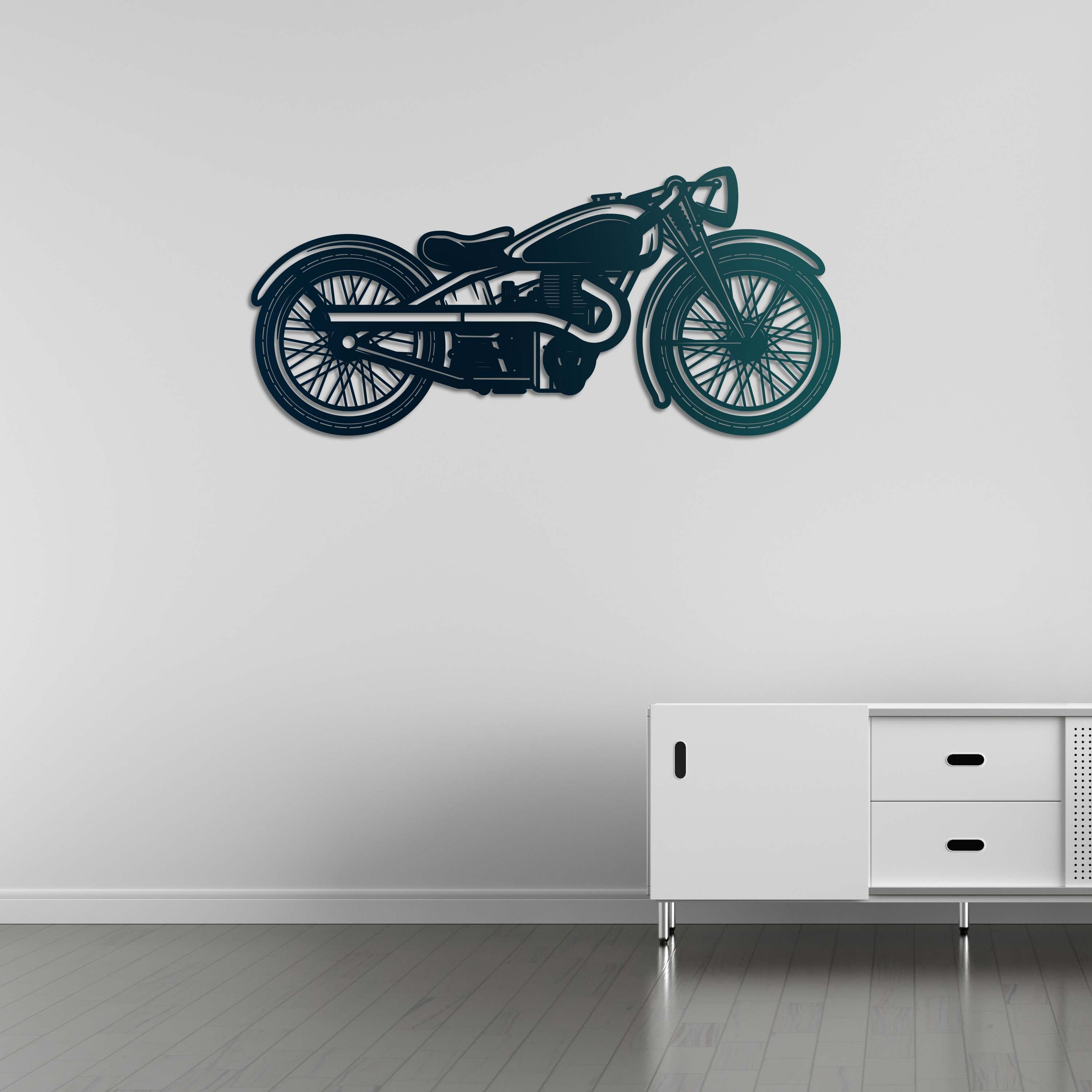 Retro Legend Motorcycle Metal Wall Art | Vintage Bike Wall Sculpture