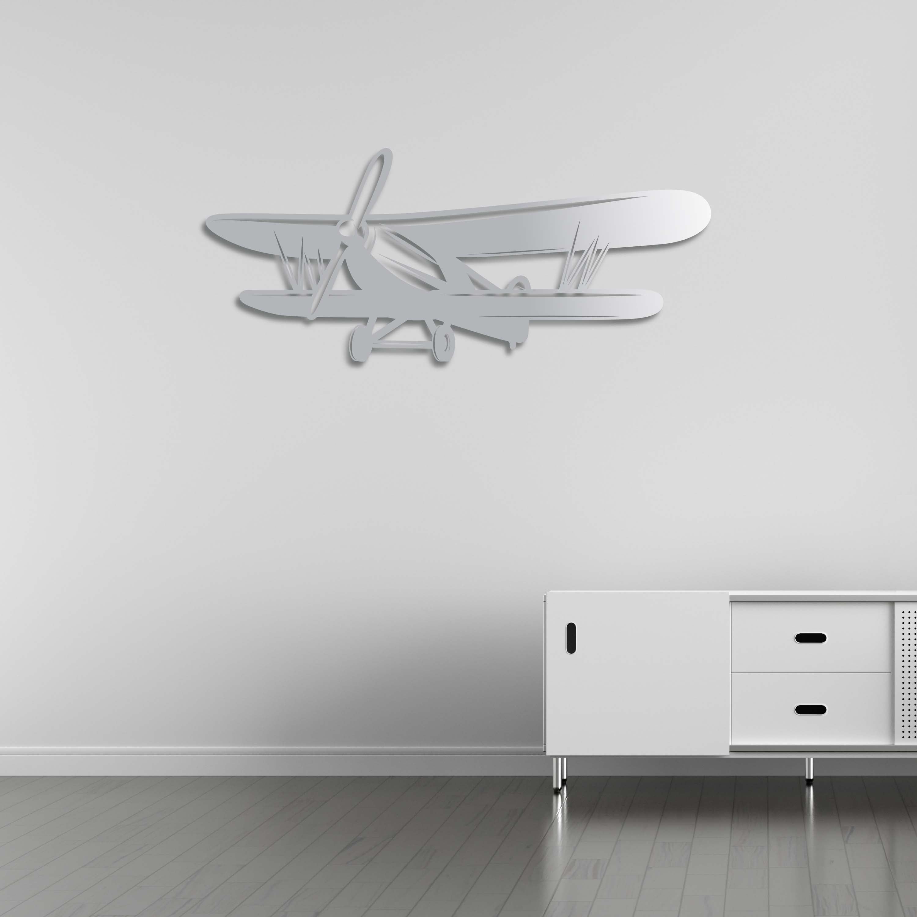 Classic Propeller Airplane Metal Wall Art | Vintage Aviation Decor