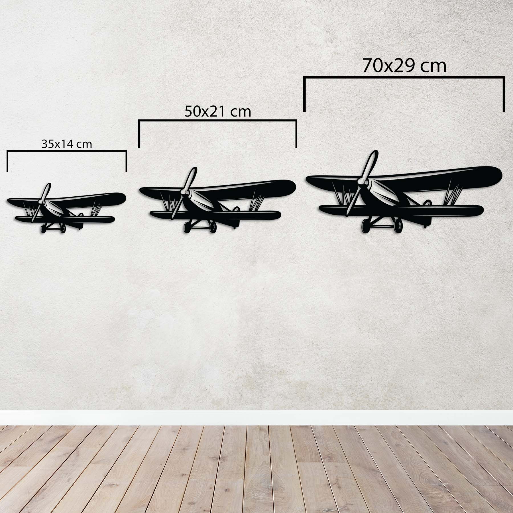 Classic Propeller Airplane Metal Wall Art | Vintage Aviation Decor