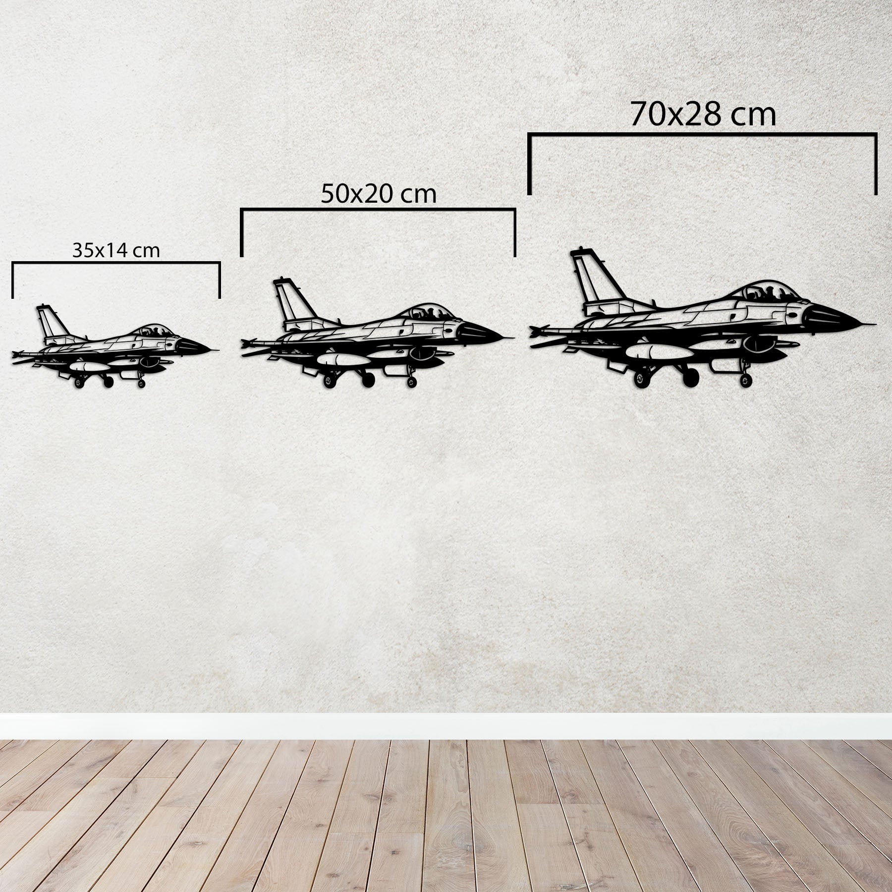 F-16 Fighting Falcon Metal Wall Art | Aviation Jet Sculpture Decor