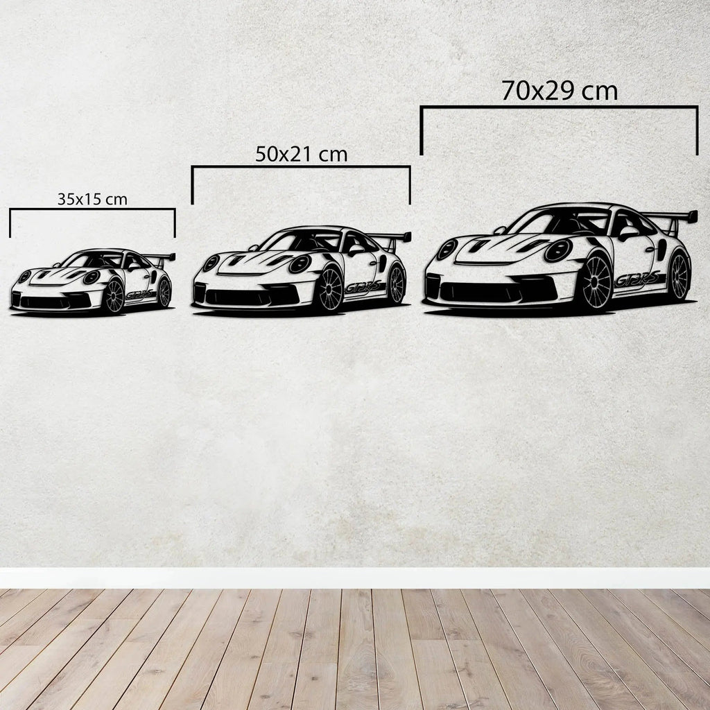Porsche 911 GT3 RS – Araba Metal Duvar Dekoru Laser Artique