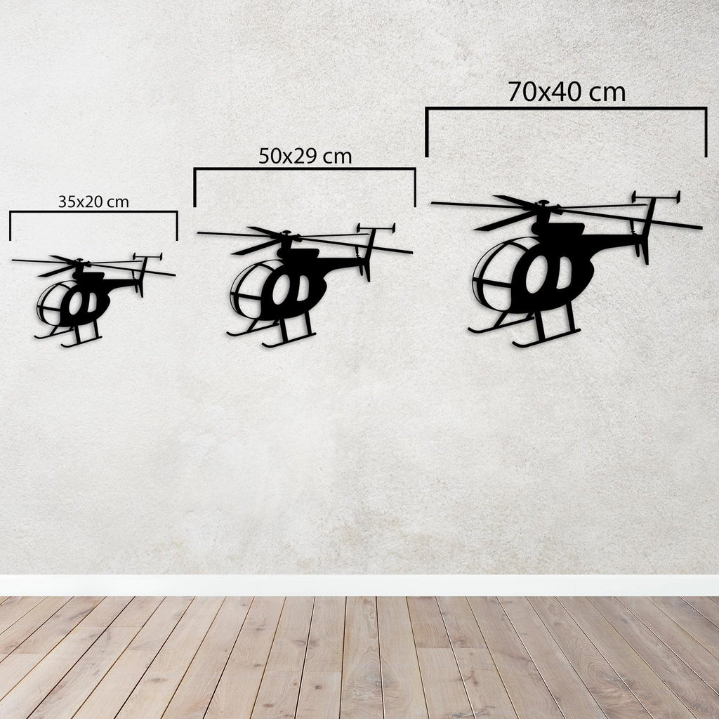MD 500 Little Bird – Light Attack Helicopter Metal Wall Art