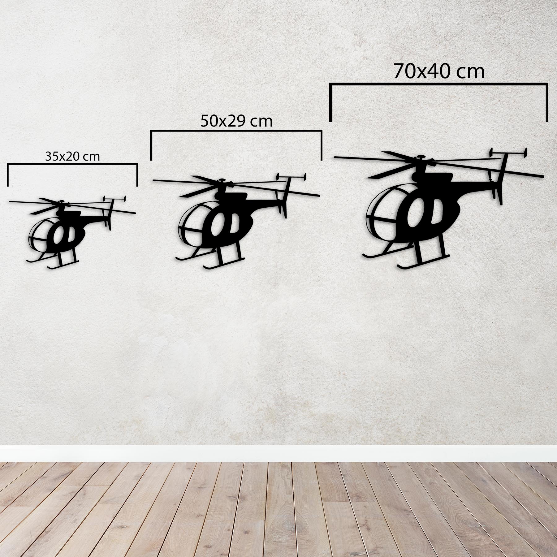 MD 500 Little Bird – Light Attack Helicopter Metal Wall Art