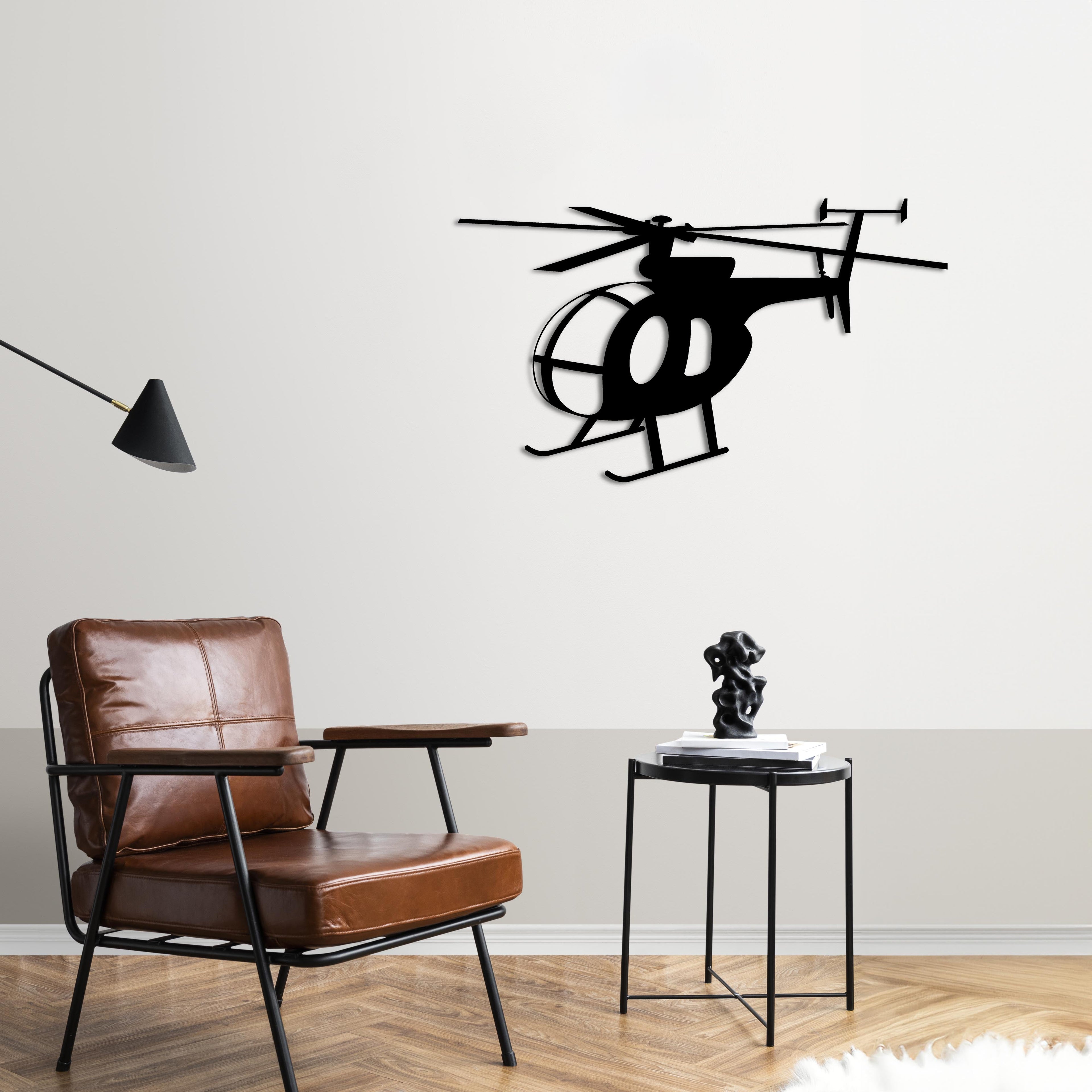 MD 500 Little Bird – Light Attack Helicopter Metal Wall Art