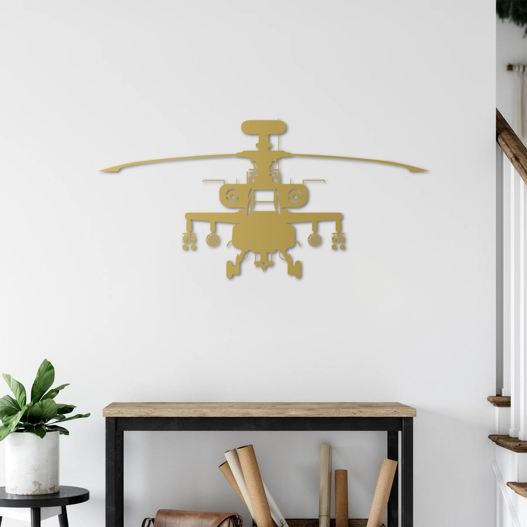 AH-64 Apache – Attack Helicopter Metal Wall Art