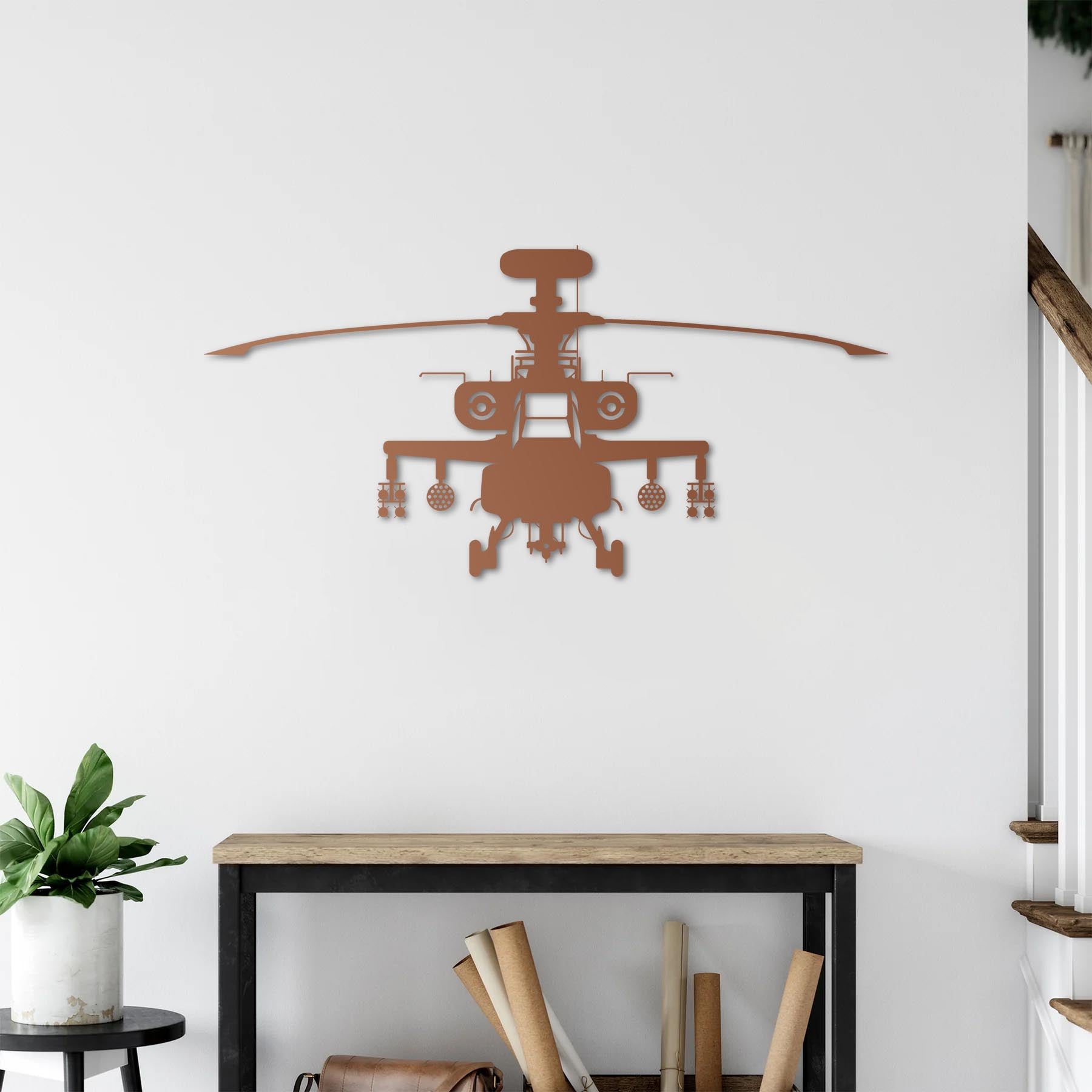 AH-64 Apache – Attack Helicopter Metal Wall Art