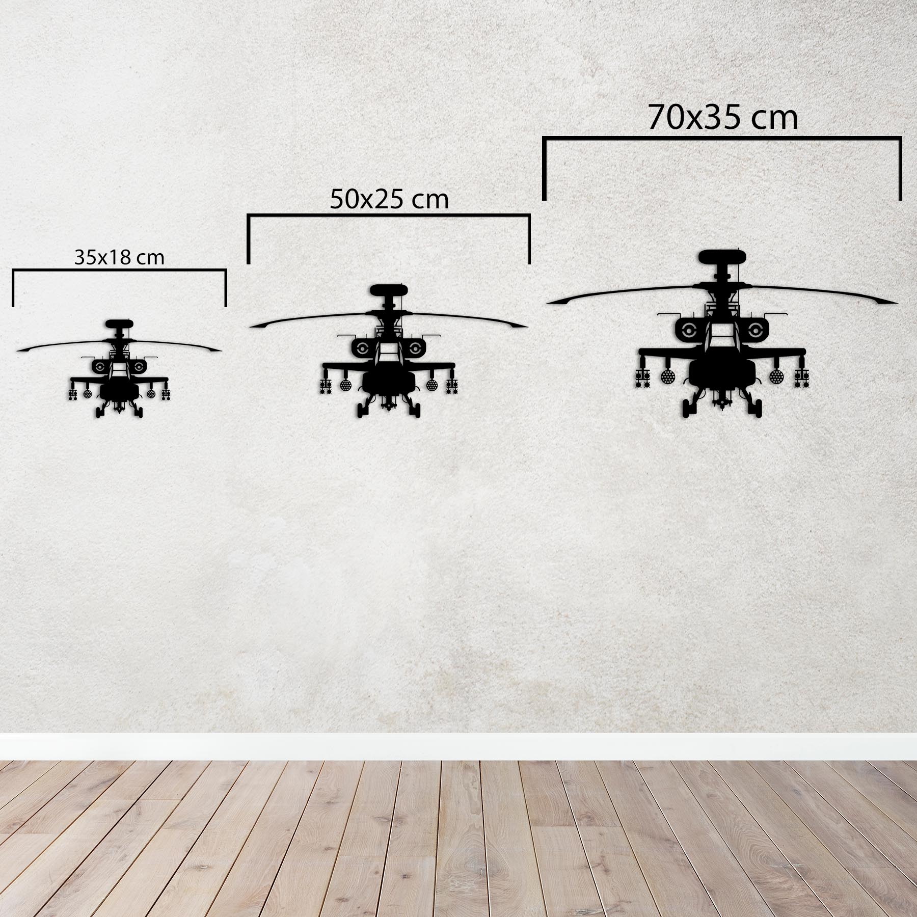 AH-64 Apache – Attack Helicopter Metal Wall Art