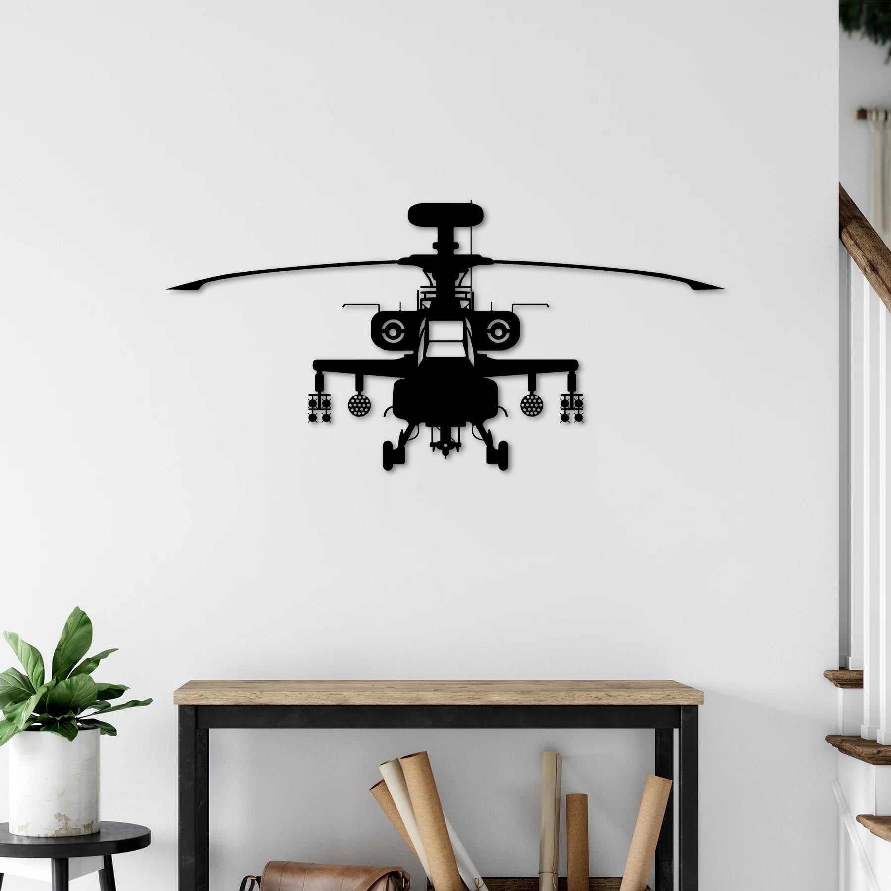 AH-64 Apache – Attack Helicopter Metal Wall Art