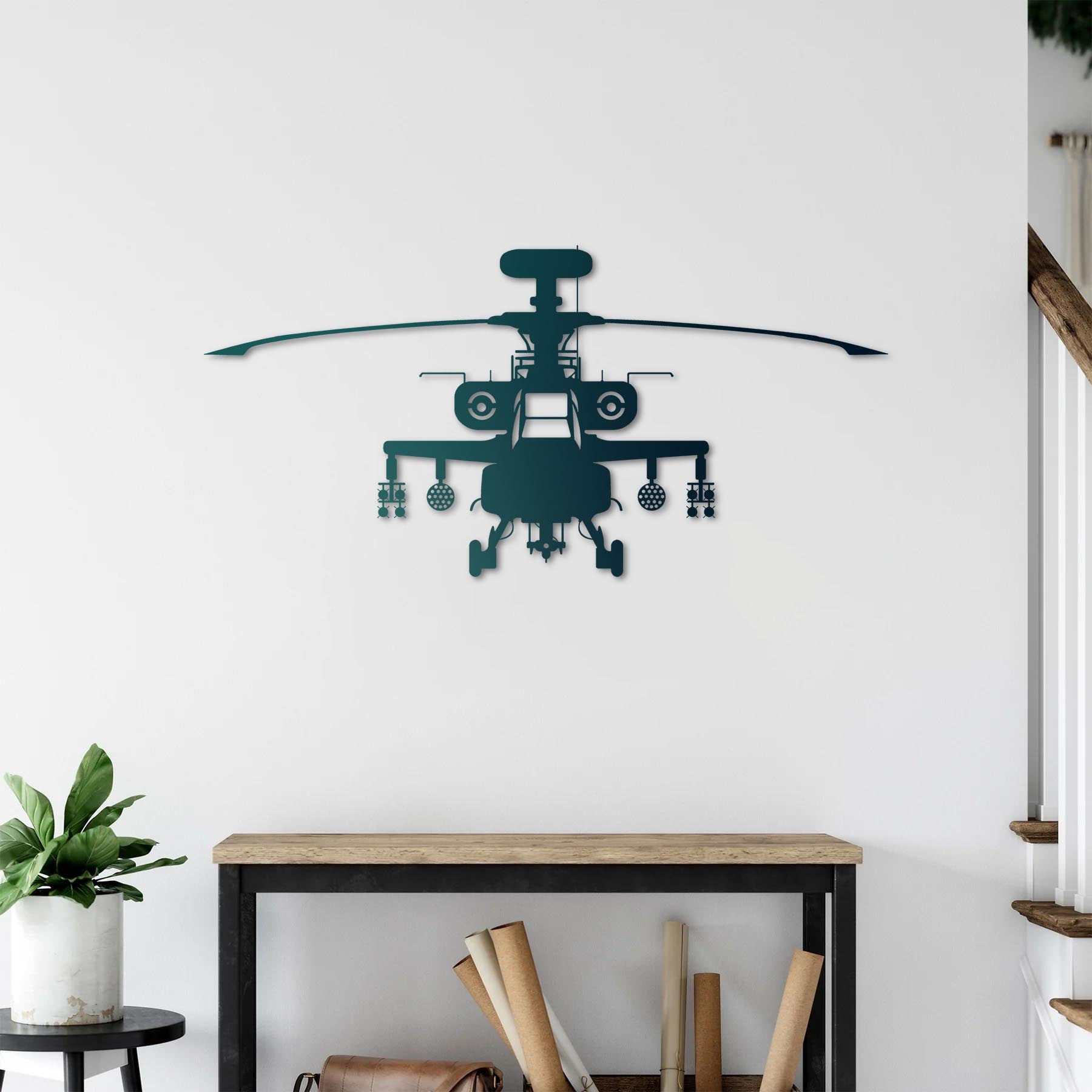 AH-64 Apache – Attack Helicopter Metal Wall Art