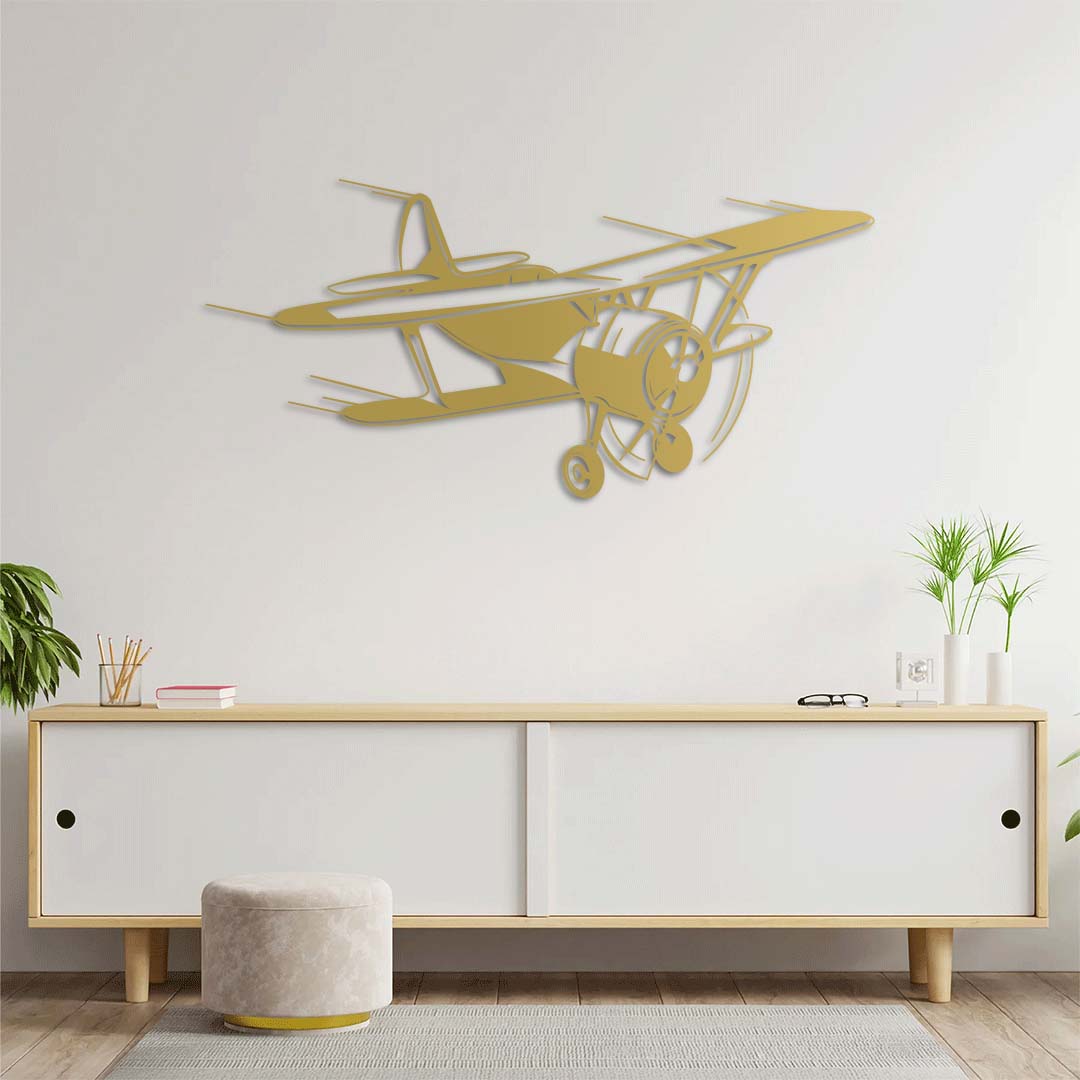 Swift Wings Airplane Metal Wall Art | Aviation Decorative Sculpture