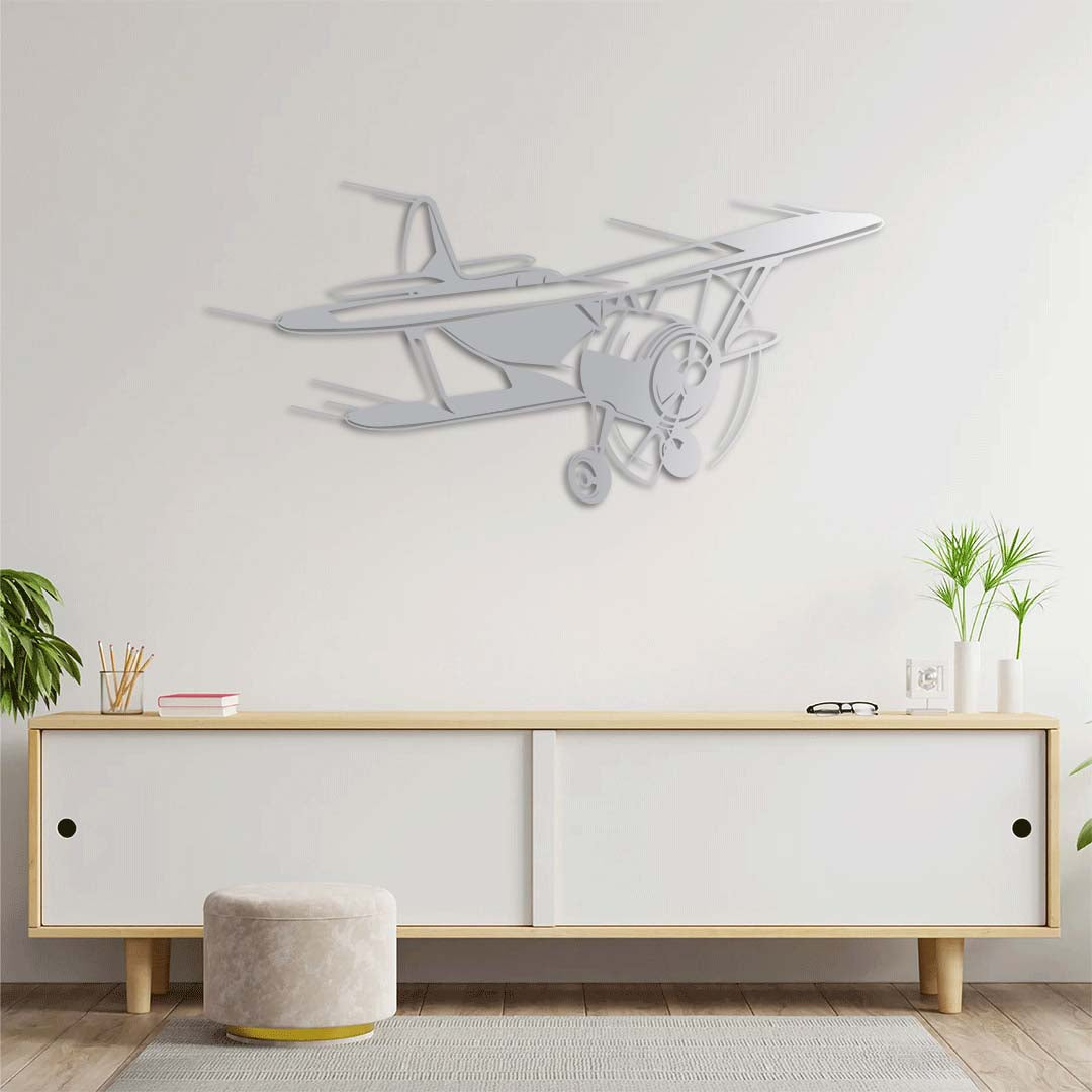 Swift Wings Airplane Metal Wall Art | Aviation Decorative Sculpture