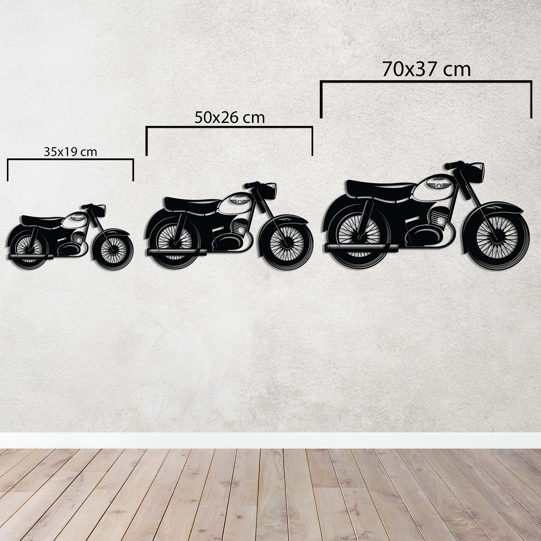 Classic Jawa Motorcycle Metal Wall Art | Vintage Wall Sculpture Decor