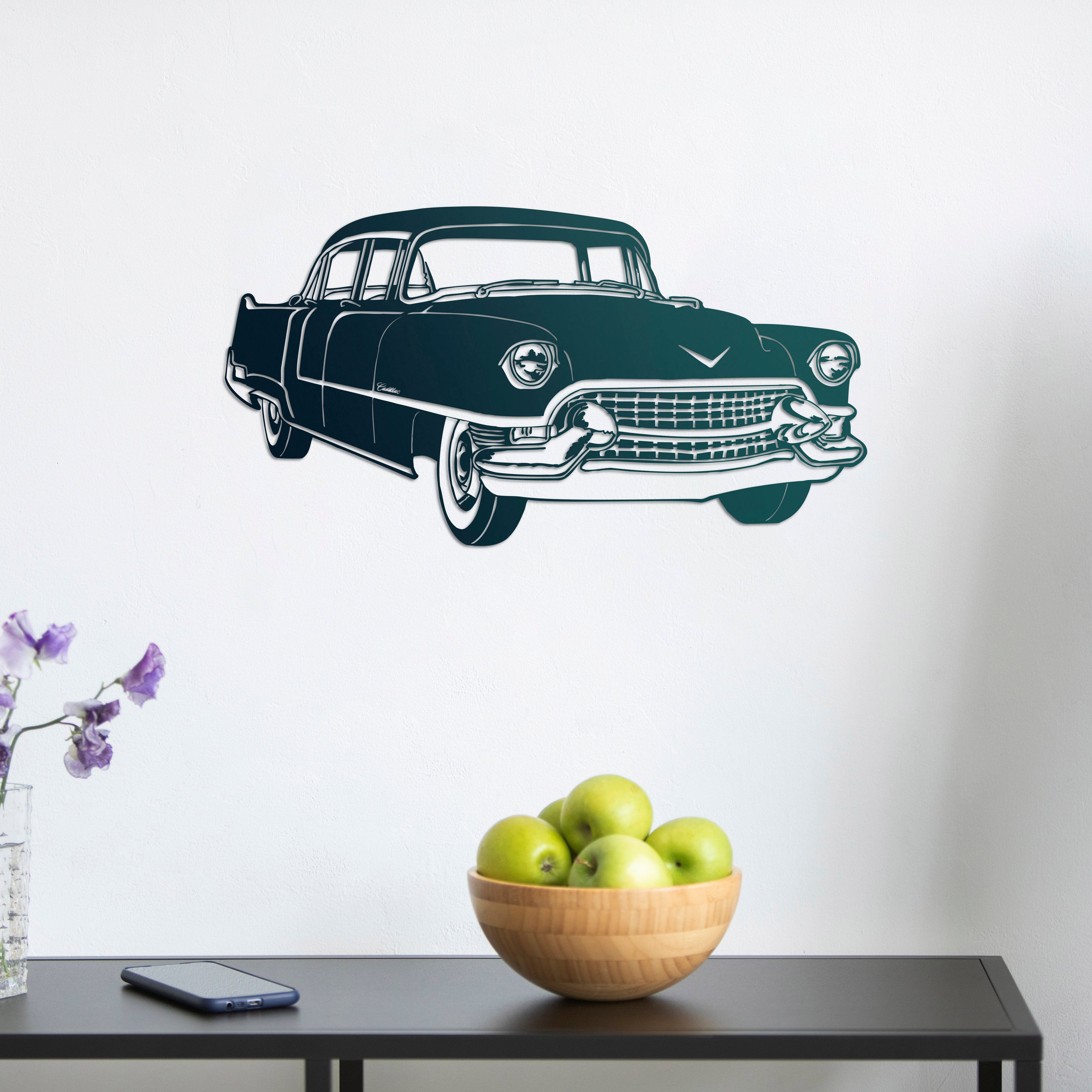 Classic Cadillac Car Metal Wall Art | Vintage Automobile Sculpture