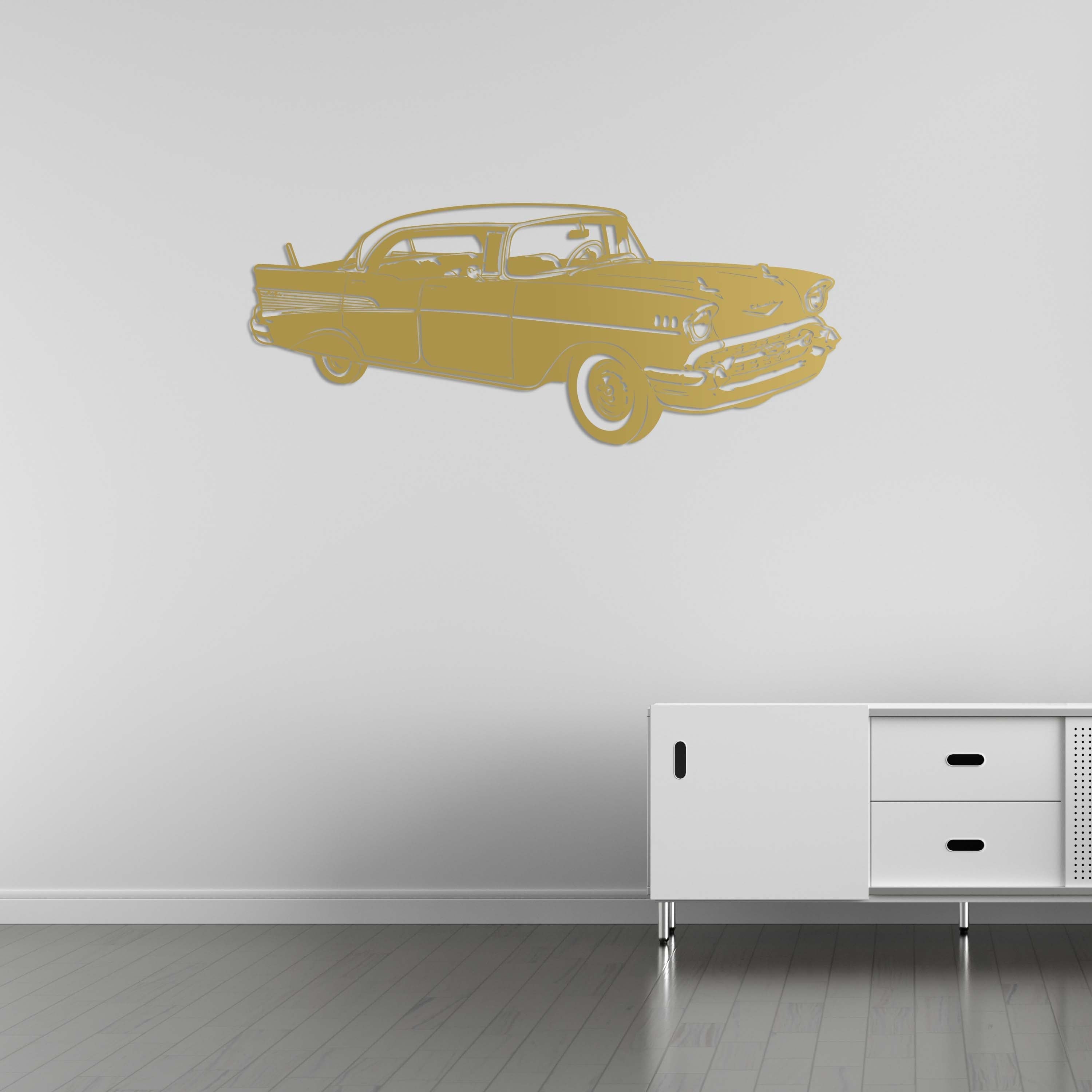 Retro Classic Car Metal Wall Art | Vintage Automobile Sculpture Decor