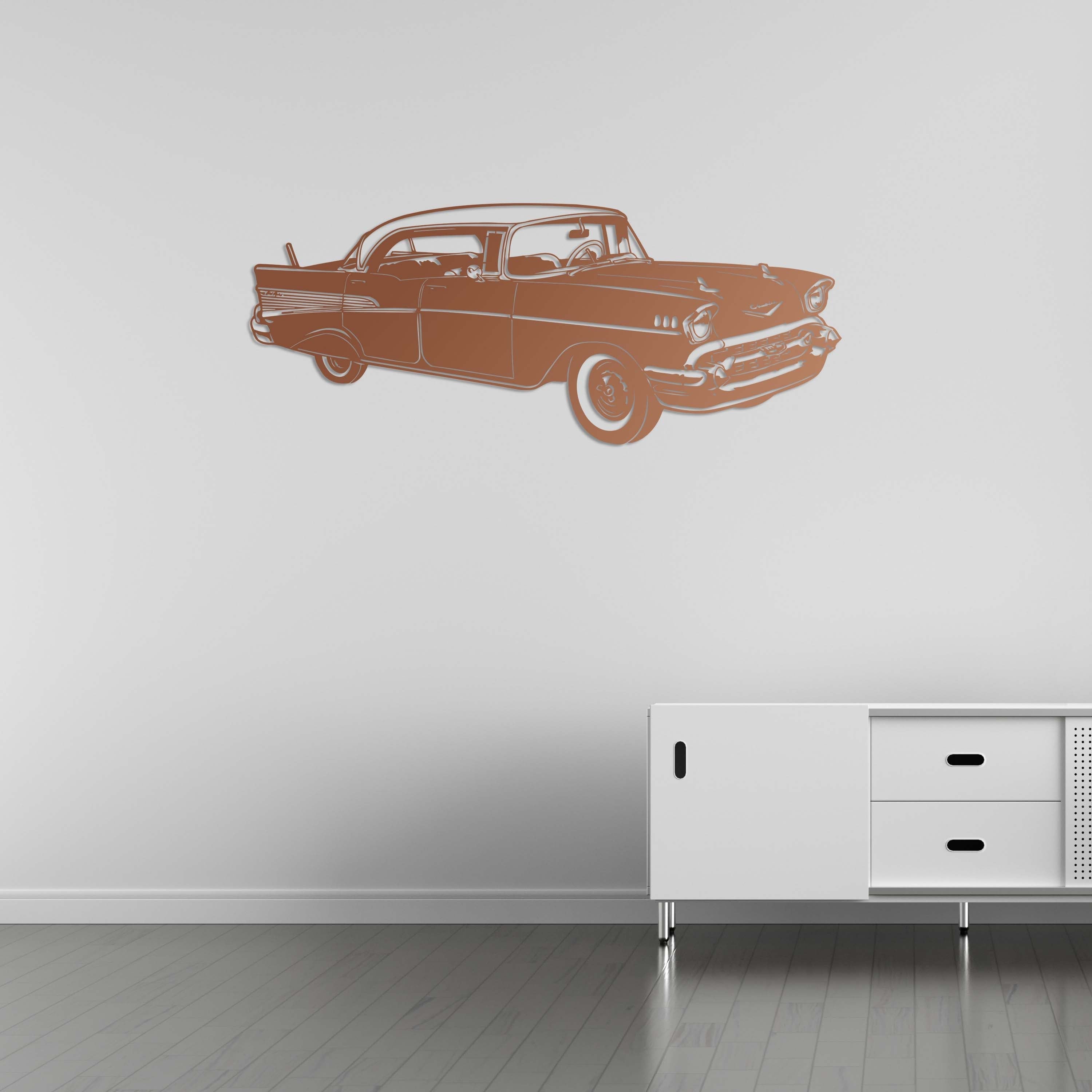 Retro Classic Car Metal Wall Art | Vintage Automobile Sculpture Decor
