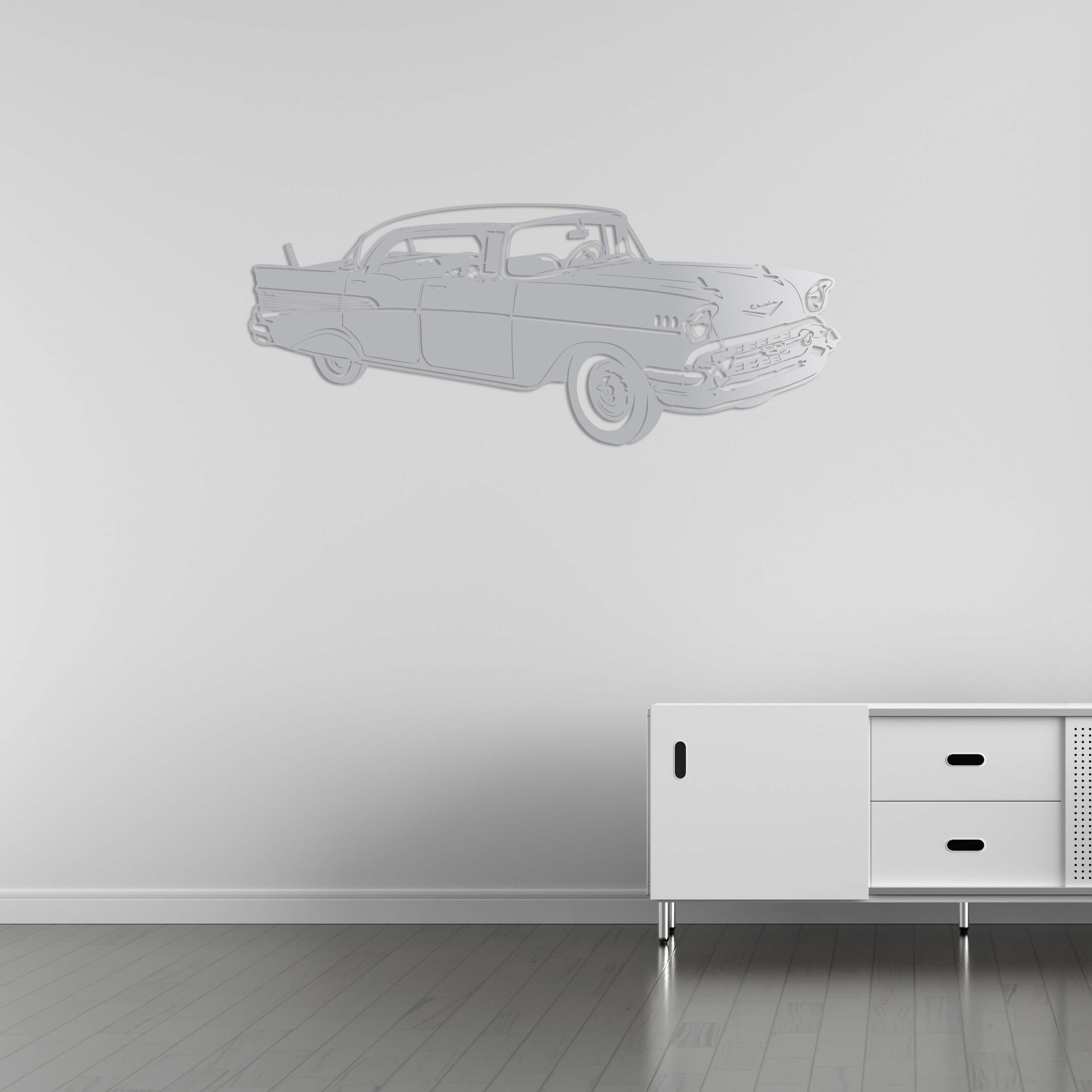 Retro Classic Car Metal Wall Art | Vintage Automobile Sculpture Decor
