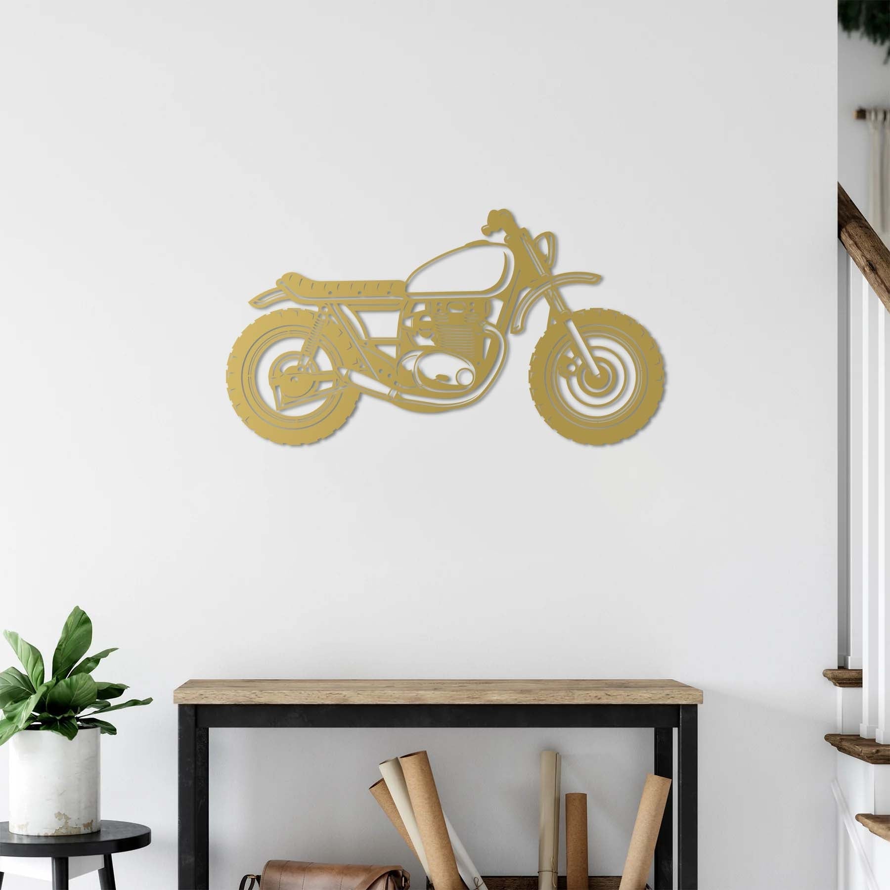 Motocross Passion Metal Wall Art | Motorcycle Decorative Wall Sculpture
