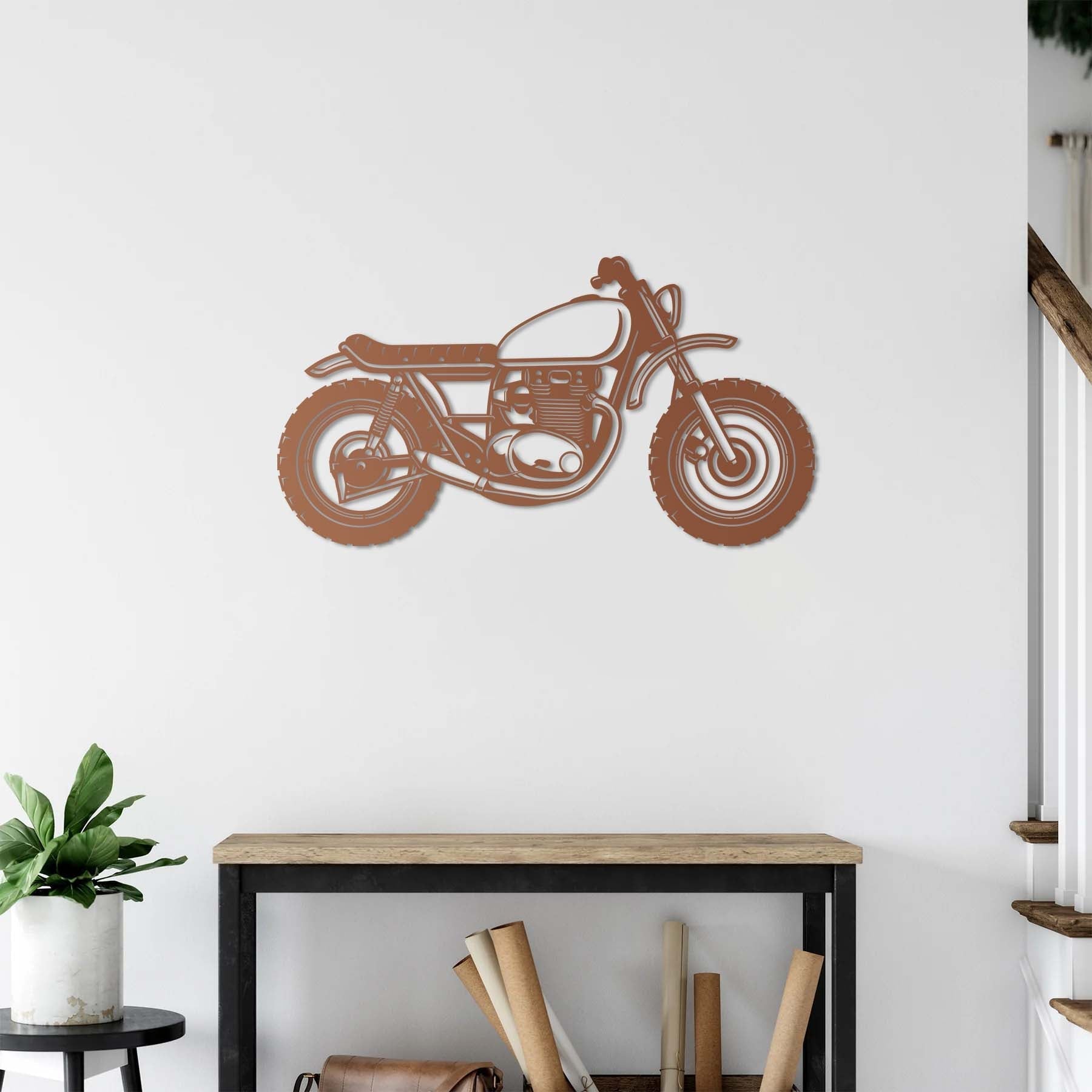 Motocross Passion Metal Wall Art | Motorcycle Decorative Wall Sculpture