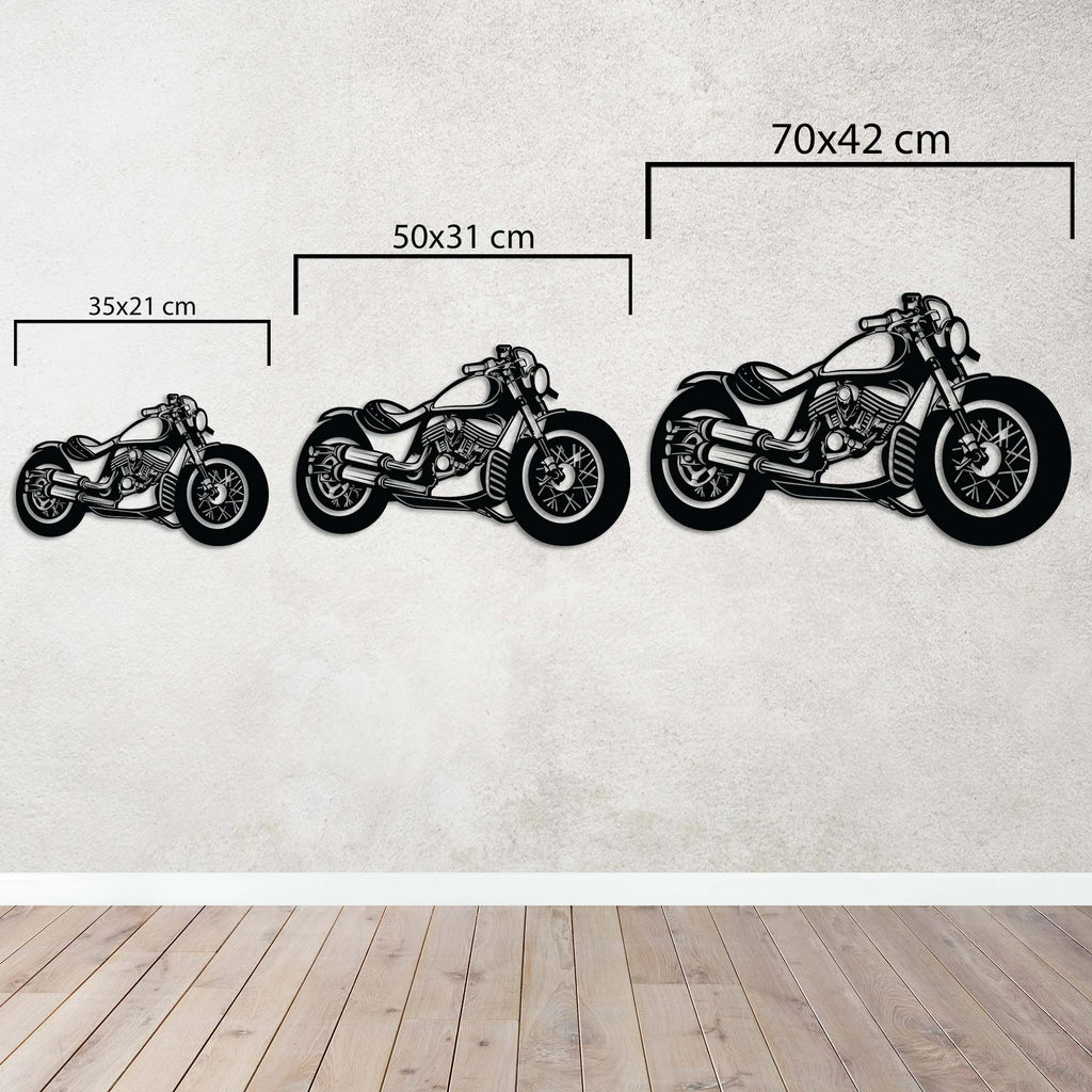 Detailed chopper motorcycle wall decor gift for bike lovers