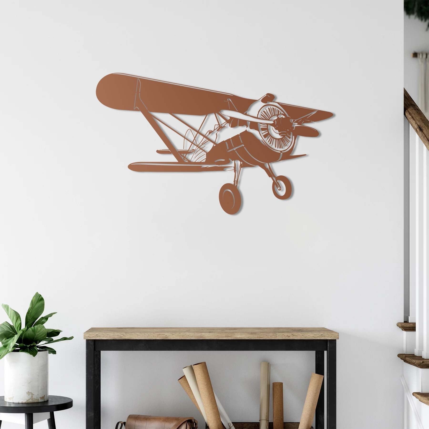 Classic Radial Engine Airplane Metal Wall Art | Vintage Aviation Decor