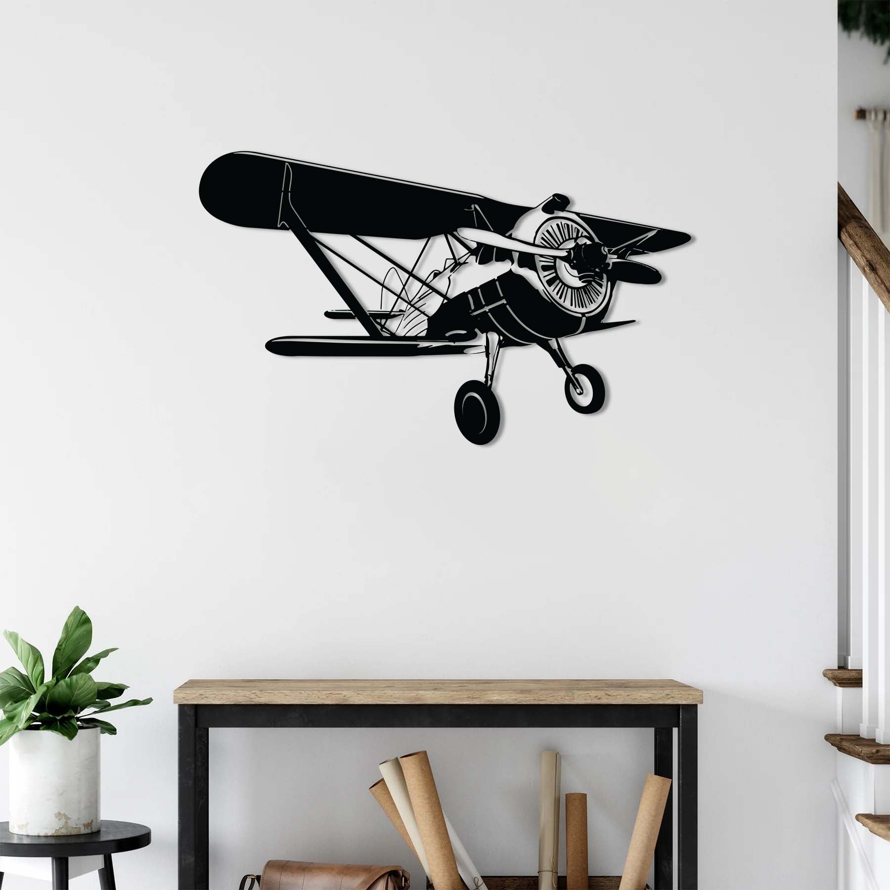 Classic Radial Engine Airplane Metal Wall Art | Vintage Aviation Decor