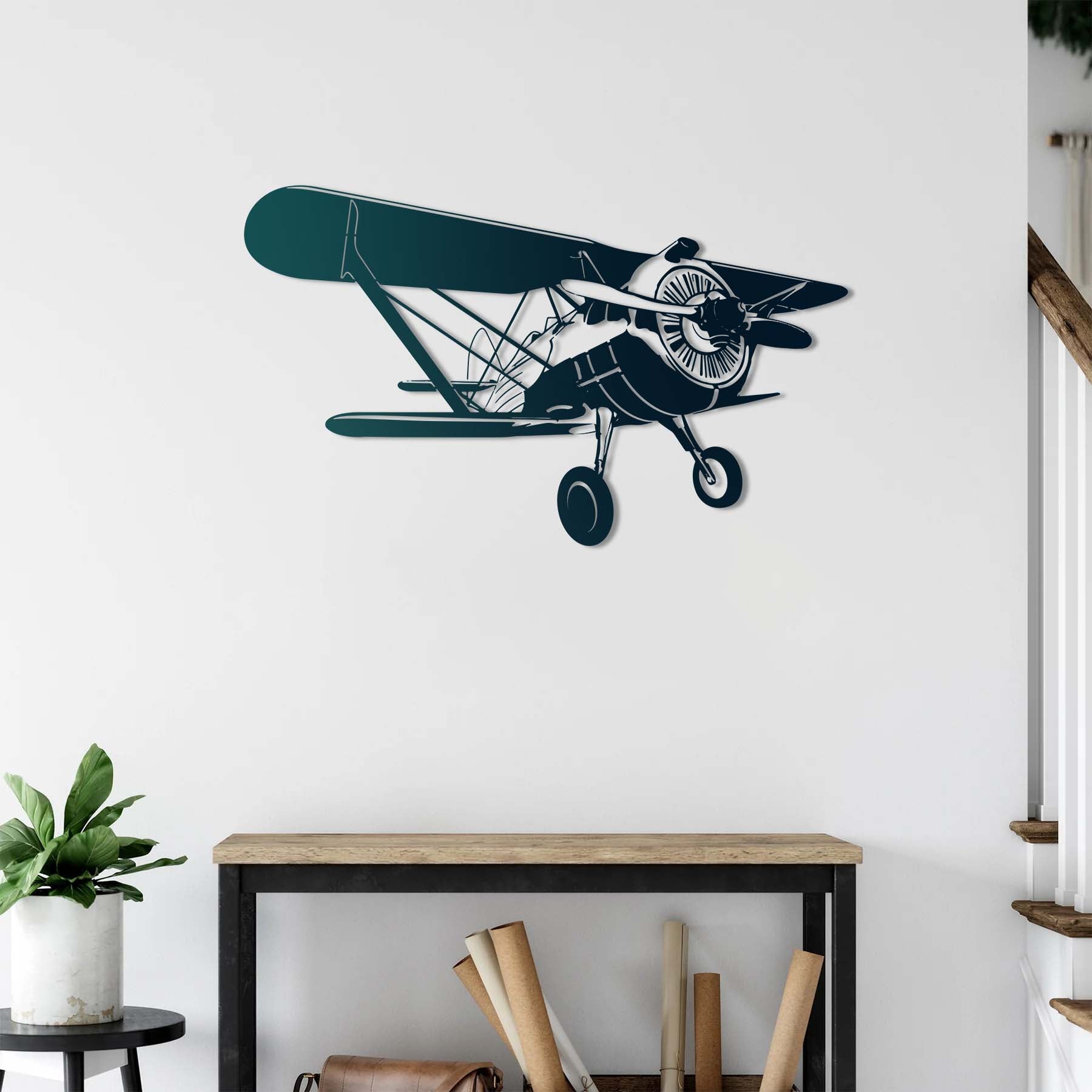 Classic Radial Engine Airplane Metal Wall Art | Vintage Aviation Decor