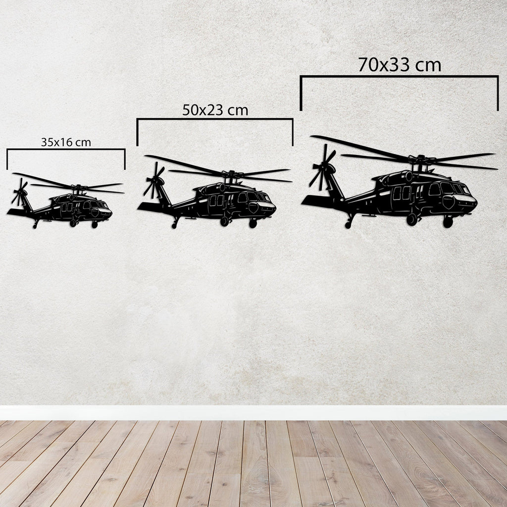UH-60 Black Hawk Metal Wall Art | Aviation Flight Edition Decor