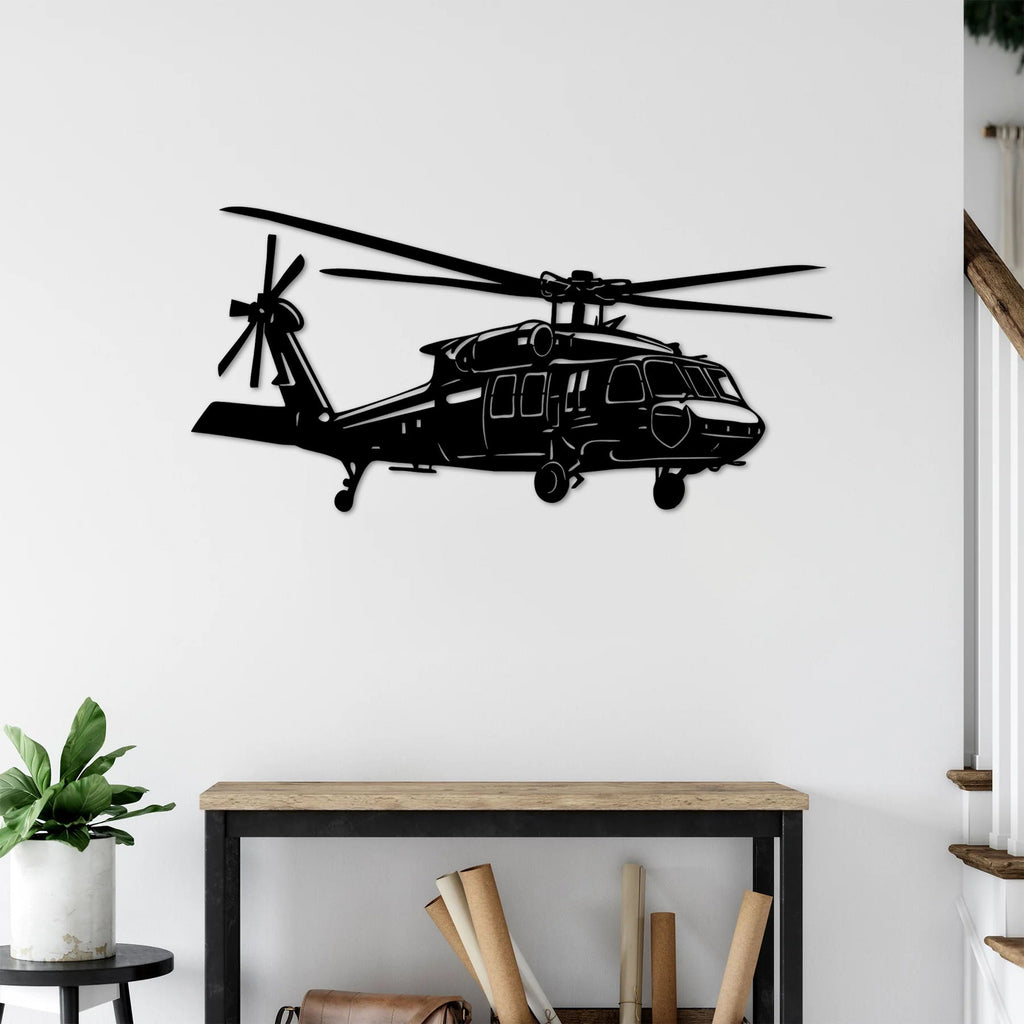 UH-60 Black Hawk Metal Wall Art | Aviation Flight Edition Decor