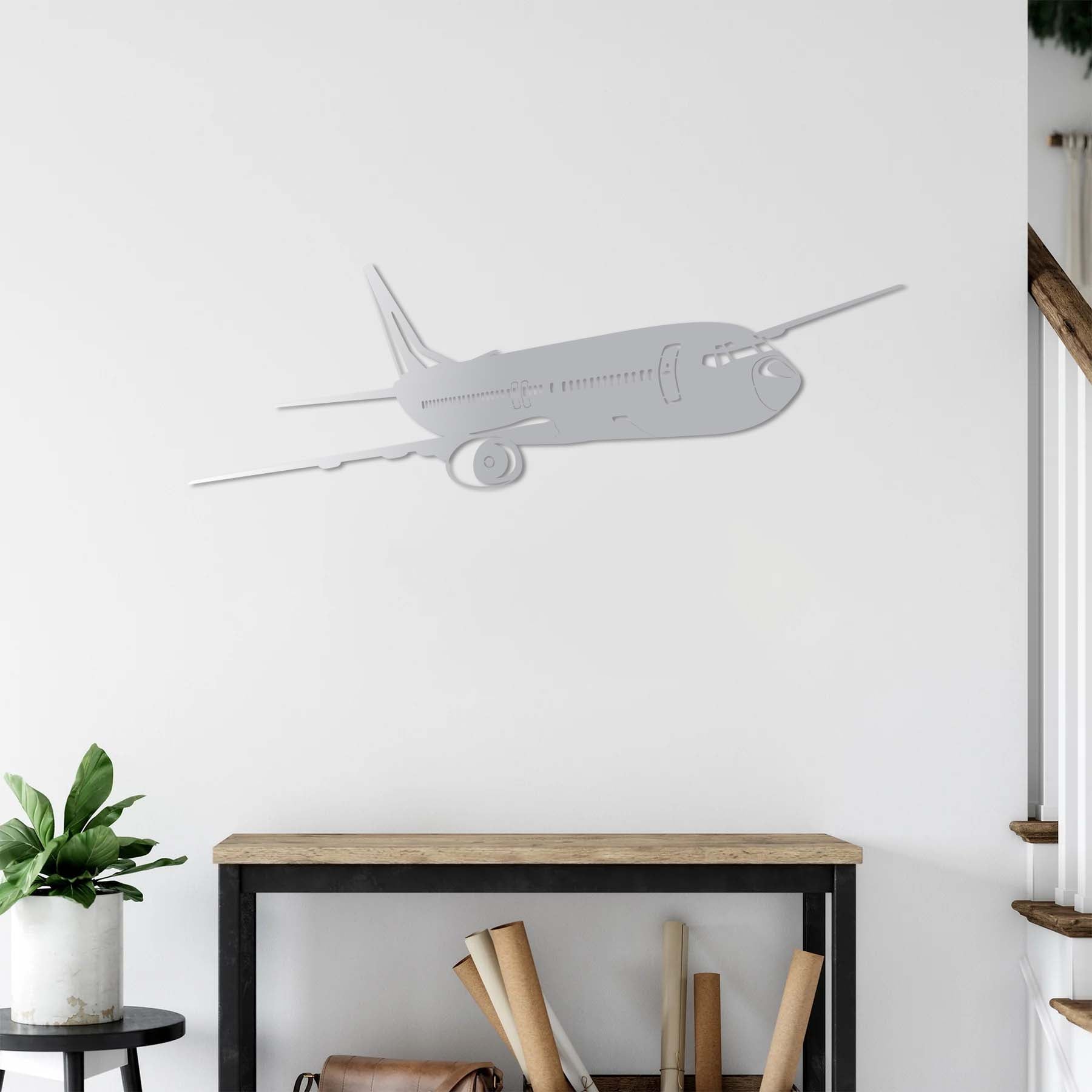Unique aviation-themed Boeing airplane metal wall decor for homes