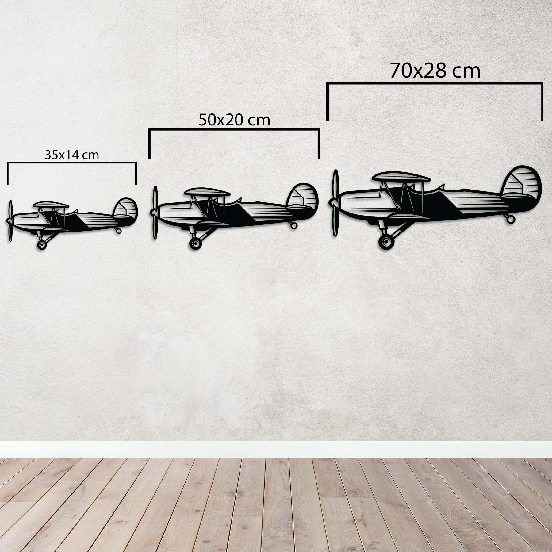 Retro Propeller Airplane Metal Wall Art | Vintage Aviation Sculpture