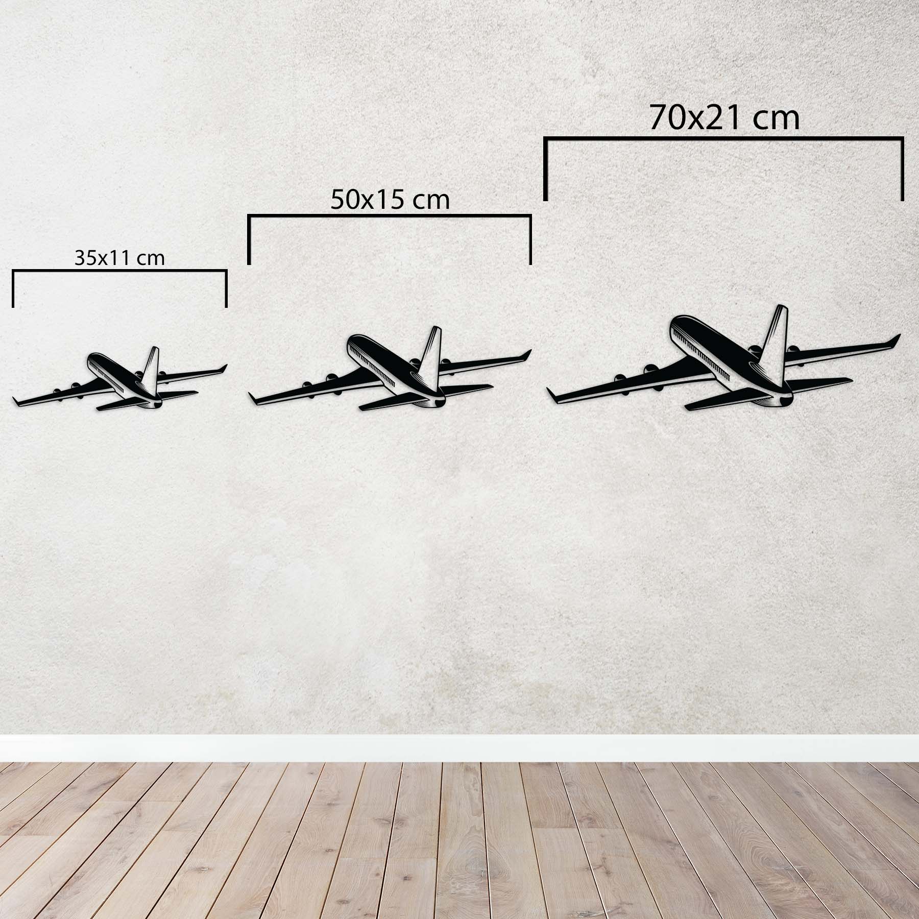 Passenger Airplane Metal Wall Art | Aviation Decorative Wall Sculpture