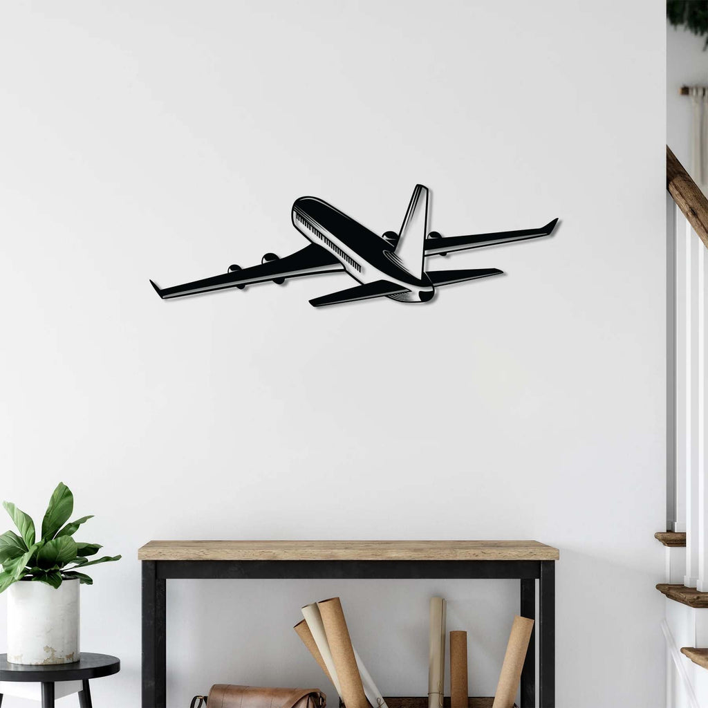 Passenger Airplane Metal Wall Art | Aviation Decorative Wall Sculpture