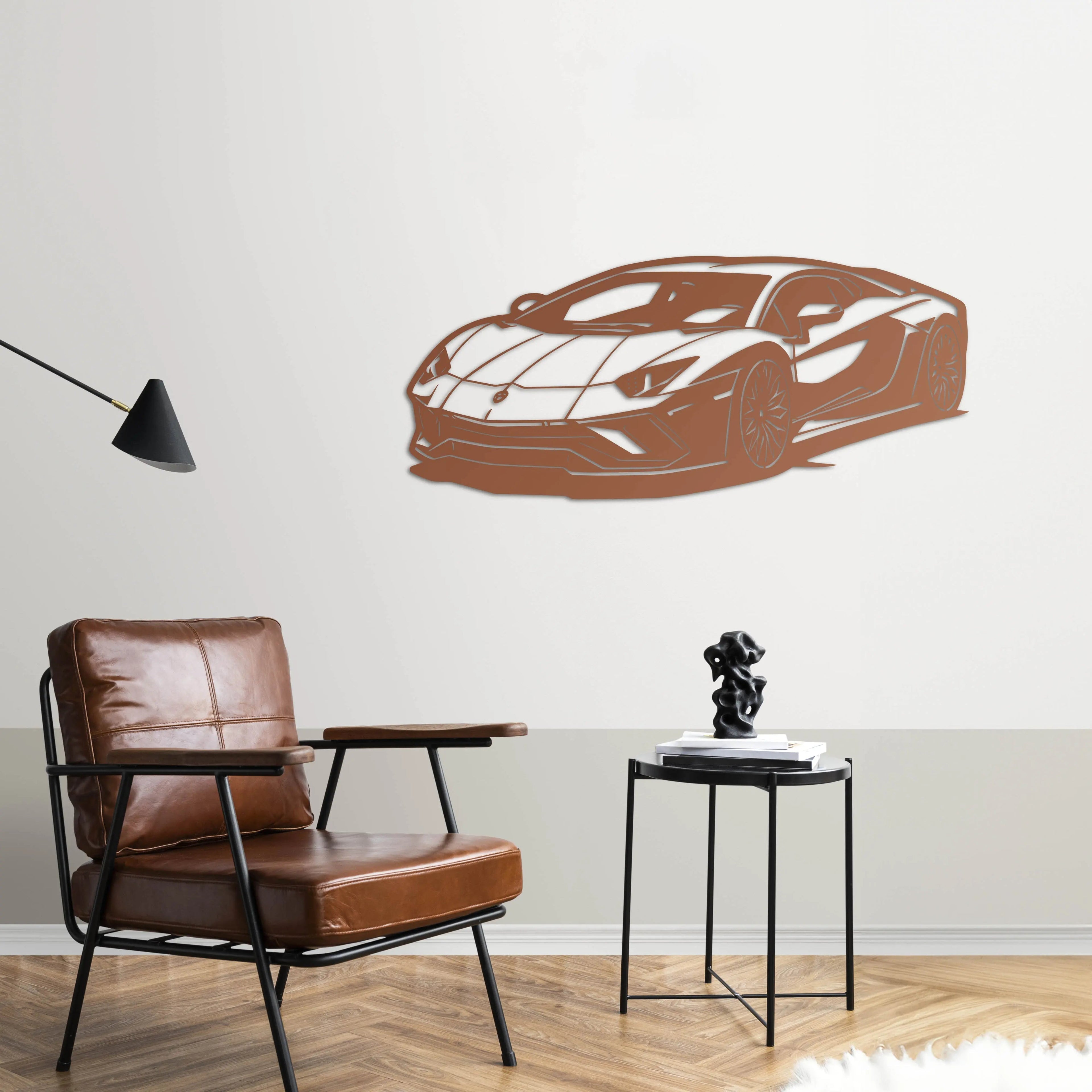 Lamborghini Aventador – Araba Metal Duvar Dekoru Laser Artique