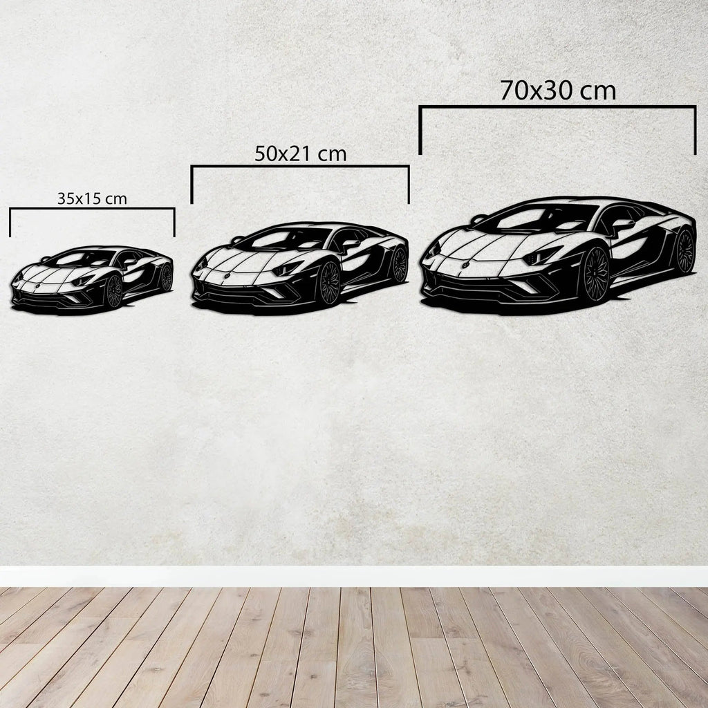 Lamborghini Aventador – Araba Metal Duvar Dekoru Laser Artique